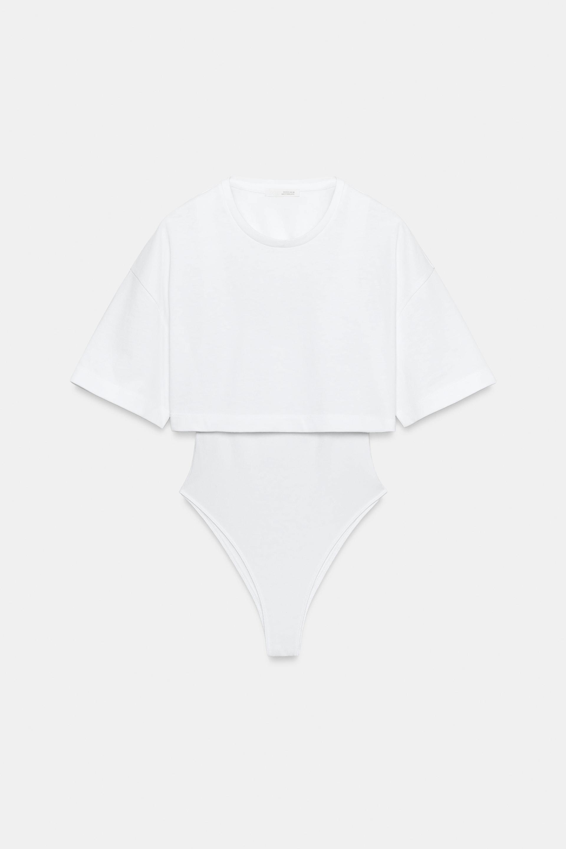 COMBINATION CROP TOP BODYSUIT by ZARA