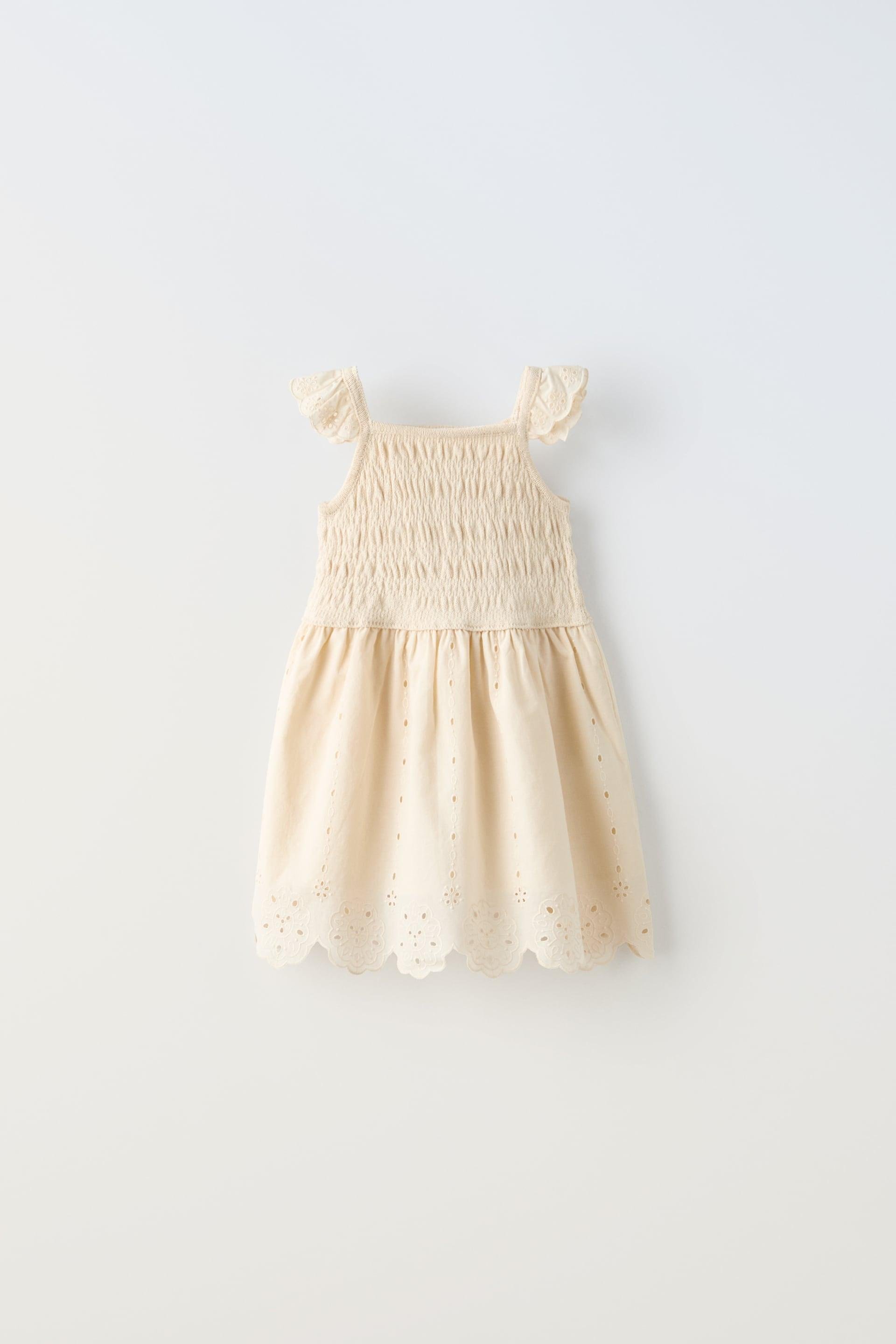 COMBINATION EMBROIDERED DRESS by ZARA