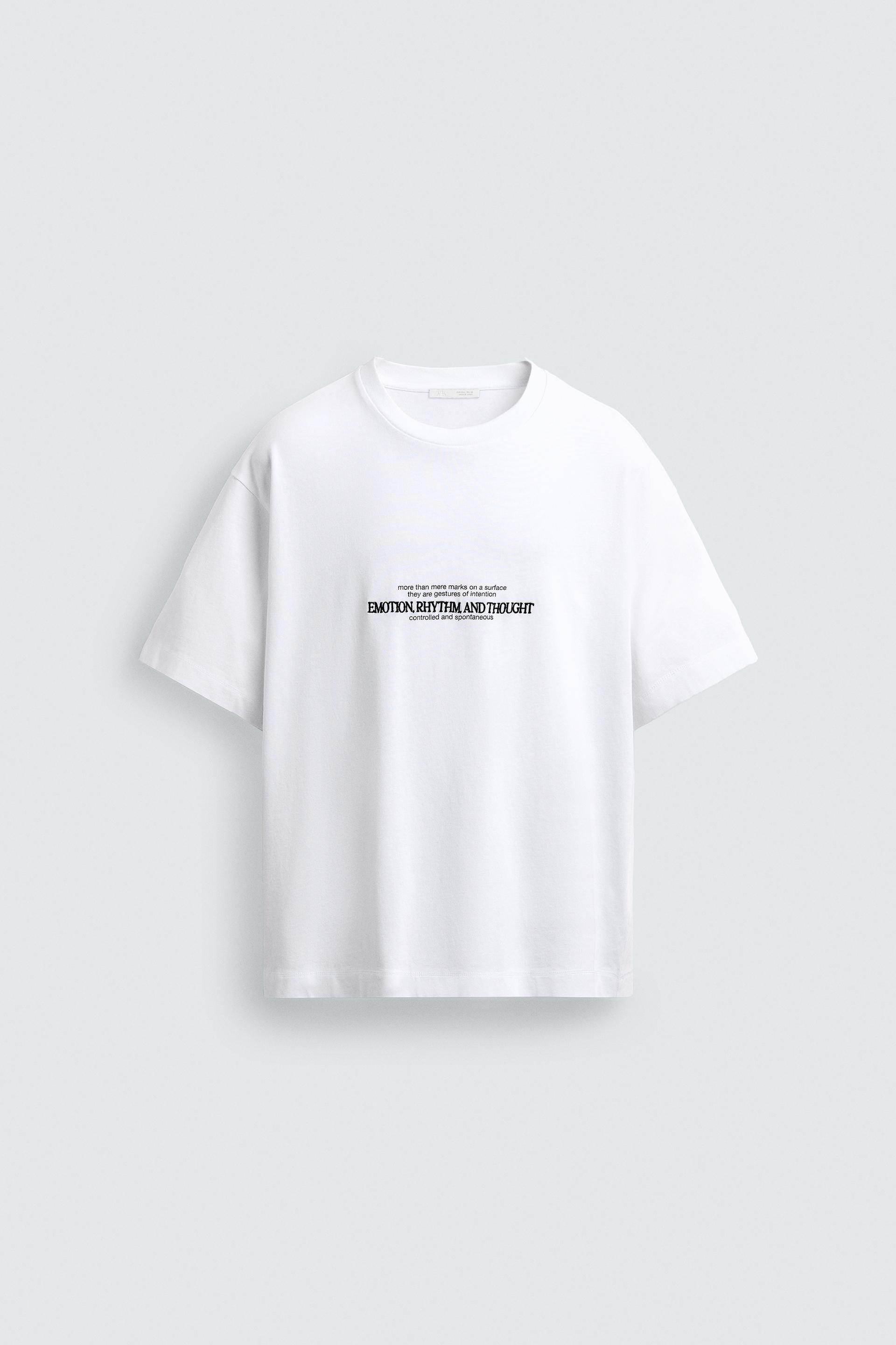 COMBINATION EMBROIDERY BOXY FIT T-SHIRT by ZARA