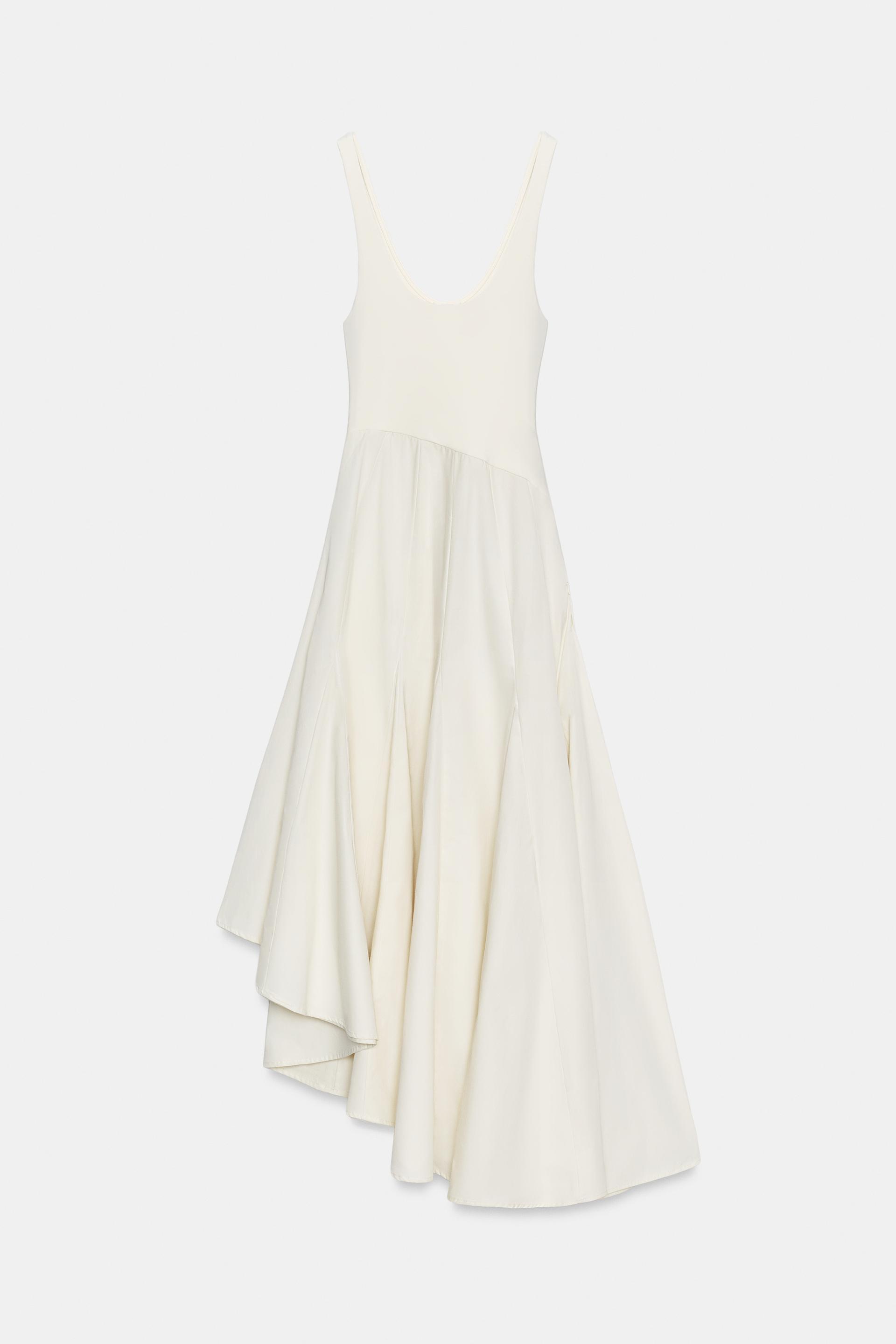 COMBINATION GODET DRESS by ZARA