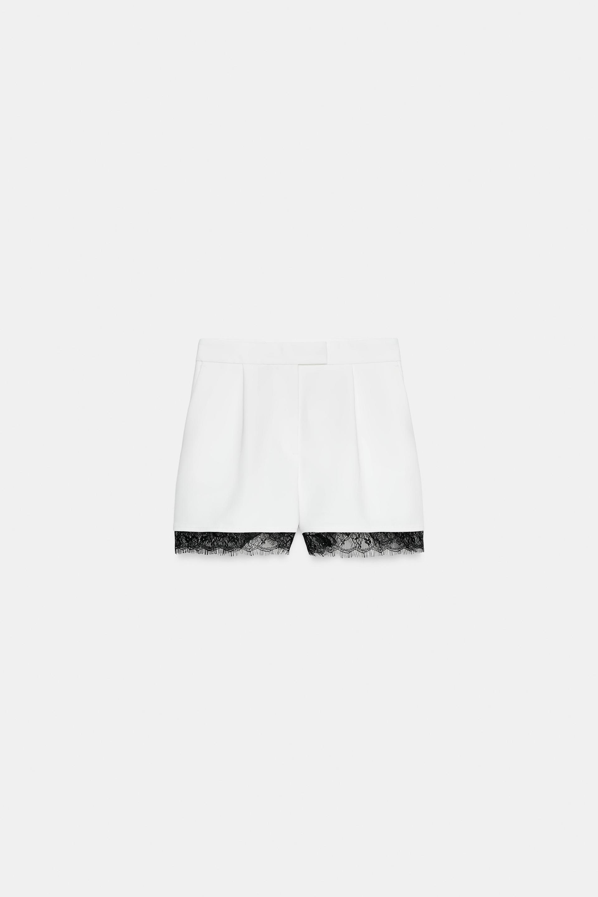 COMBINATION LACE SHORTS by ZARA