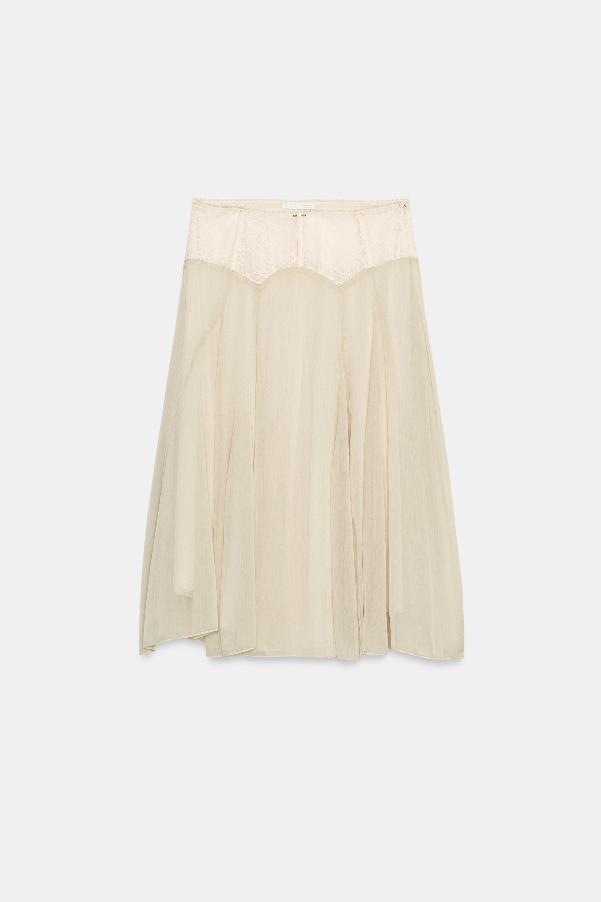 COMBINATION MIDI SKIRT by ZARA