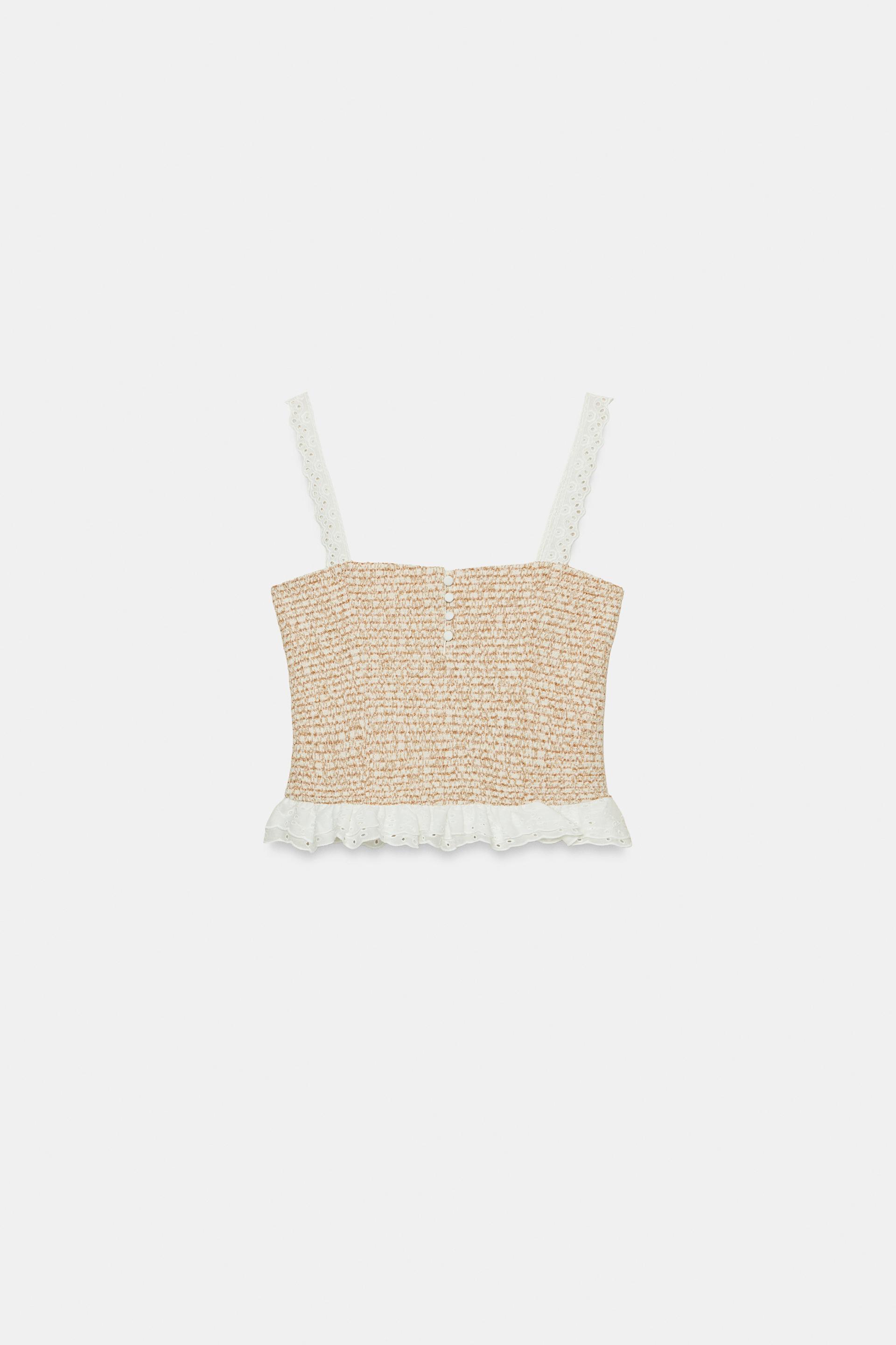 COMBINATION TEXTURED TOP by ZARA