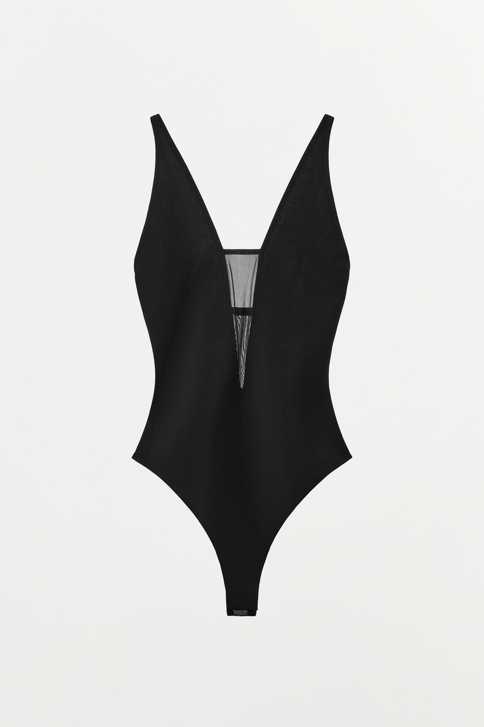 COMBINATION TULLE STRAPPY BODYSUIT by ZARA