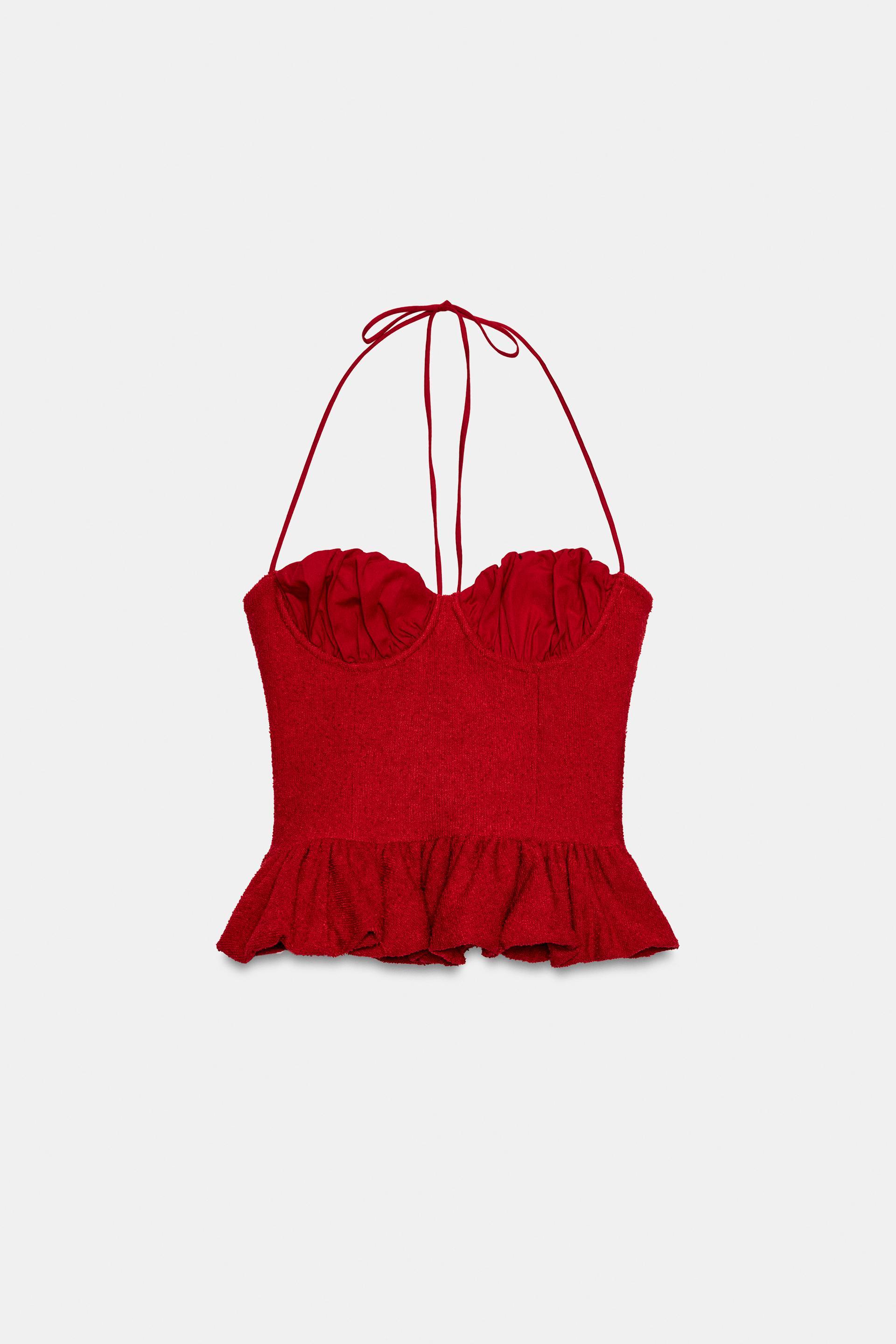 COMBINED BOUCLÉ TOP by ZARA