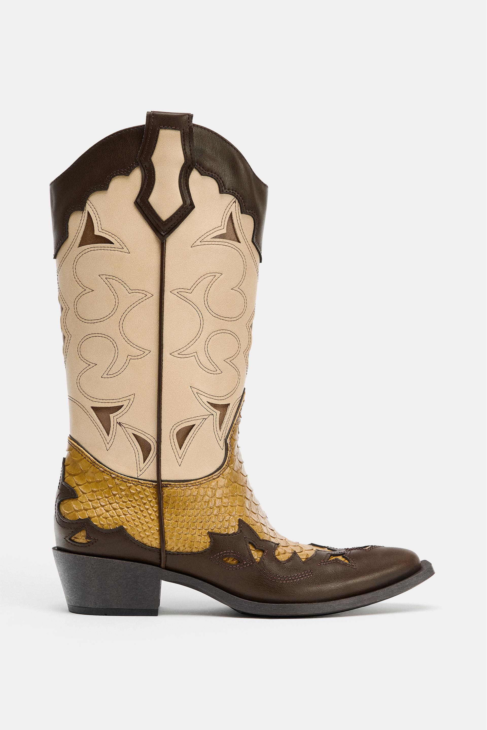 COMBINED COWBOY BOOTS by ZARA