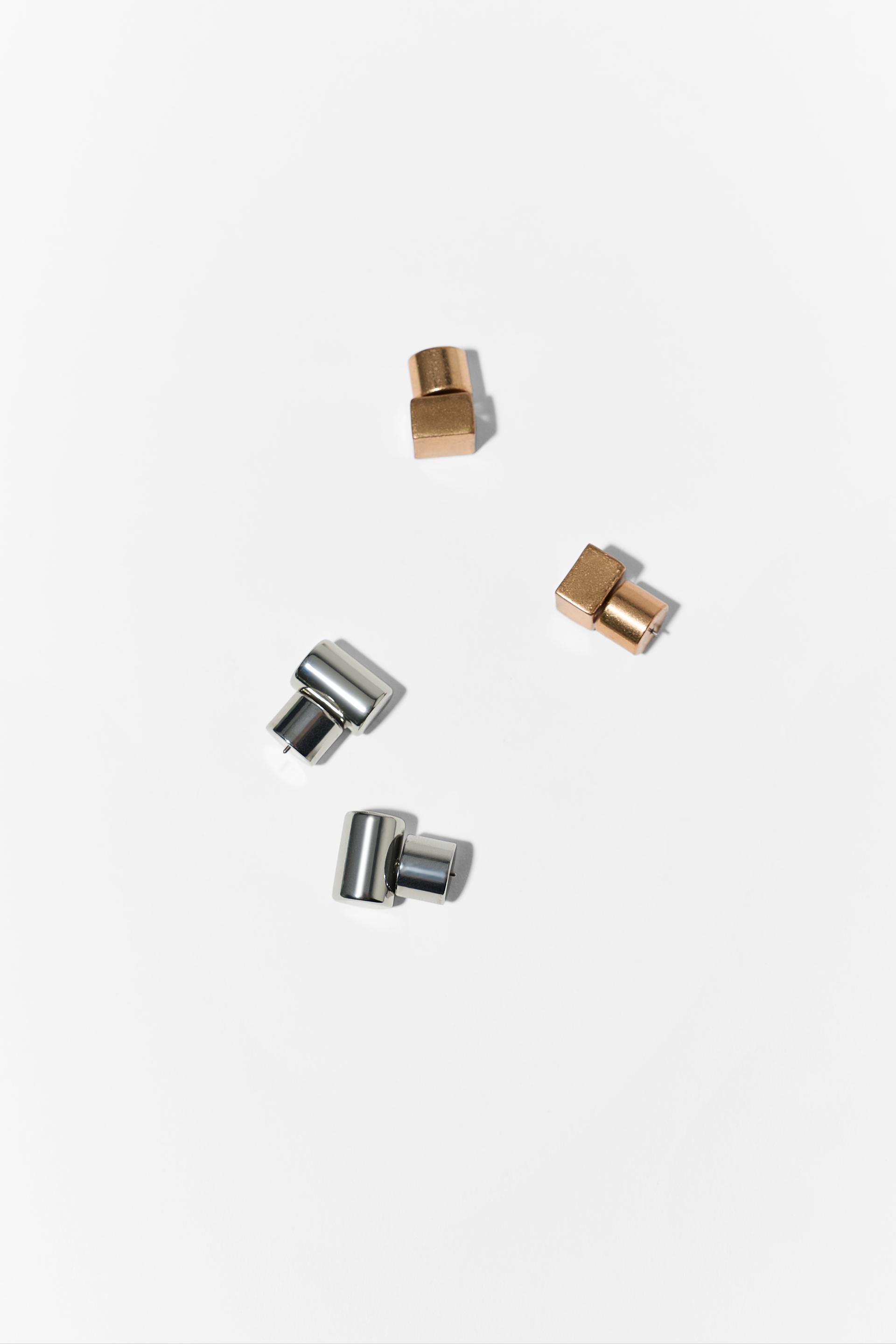 COMBINED GEOMETRIC EARRINGS PACK by ZARA