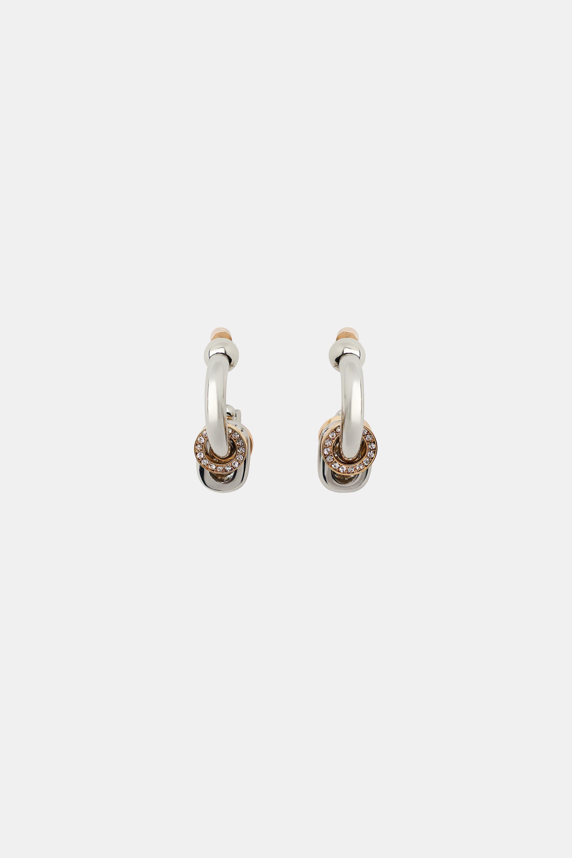 COMBINED HOOP EARRINGS by ZARA