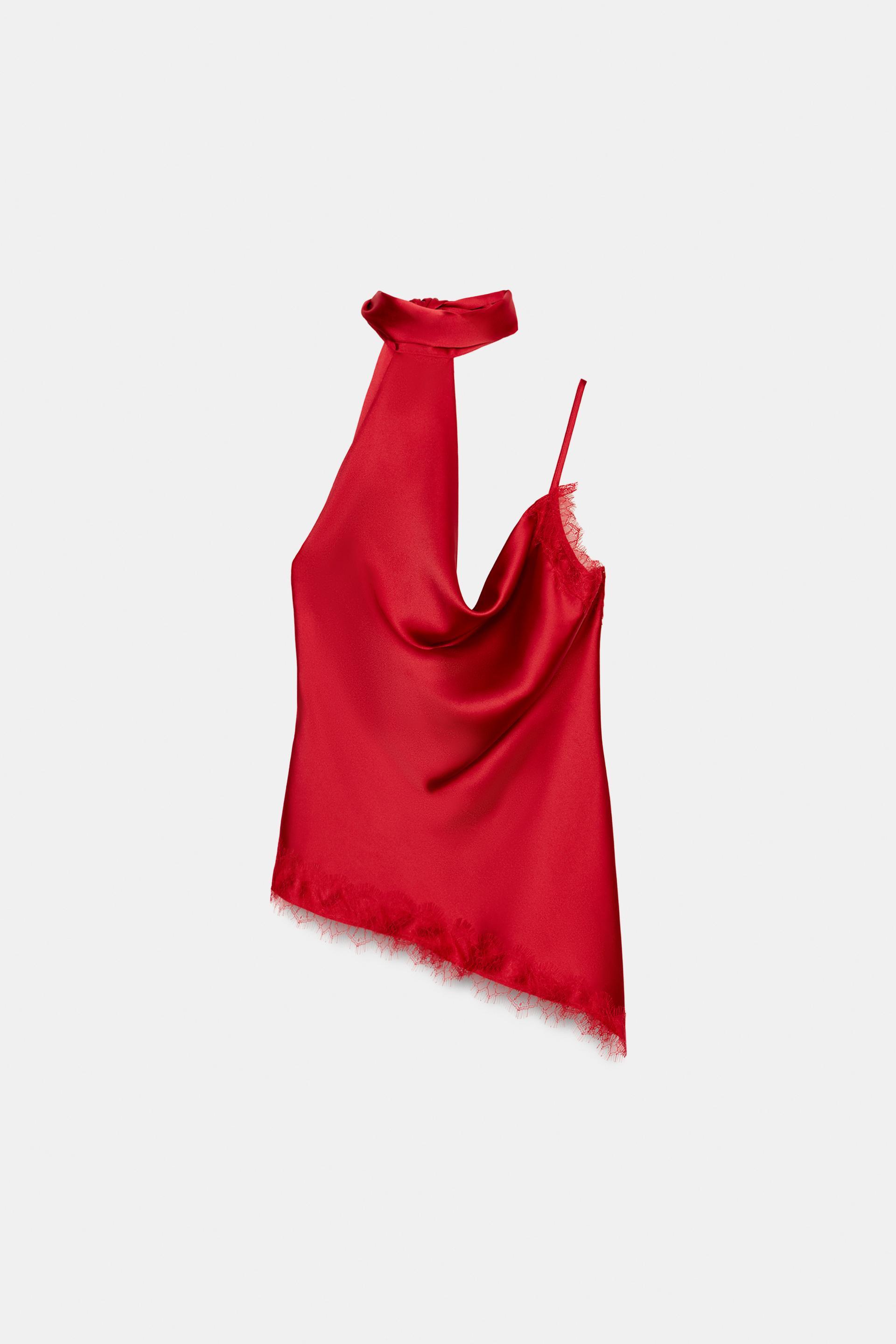 COMBINED LACE CAMISOLE TOP by ZARA