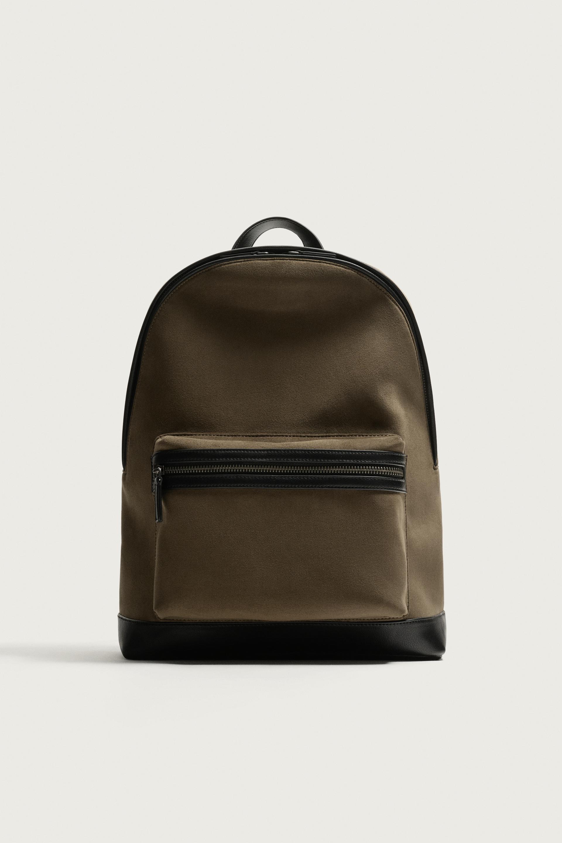 COMBINED MATERIAL BACKPACK by ZARA