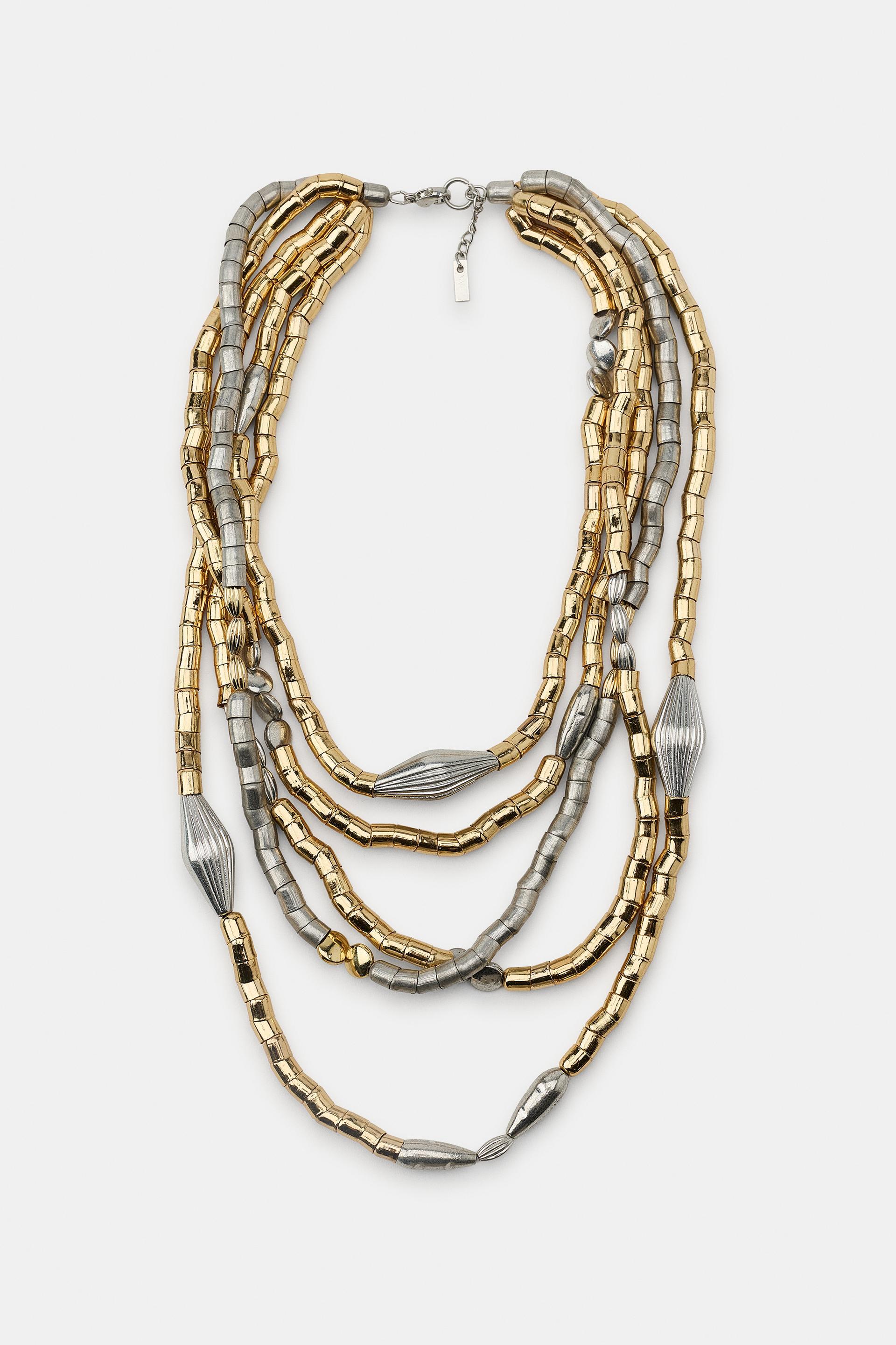 COMBINED METAL PIECES NECKLACE by ZARA