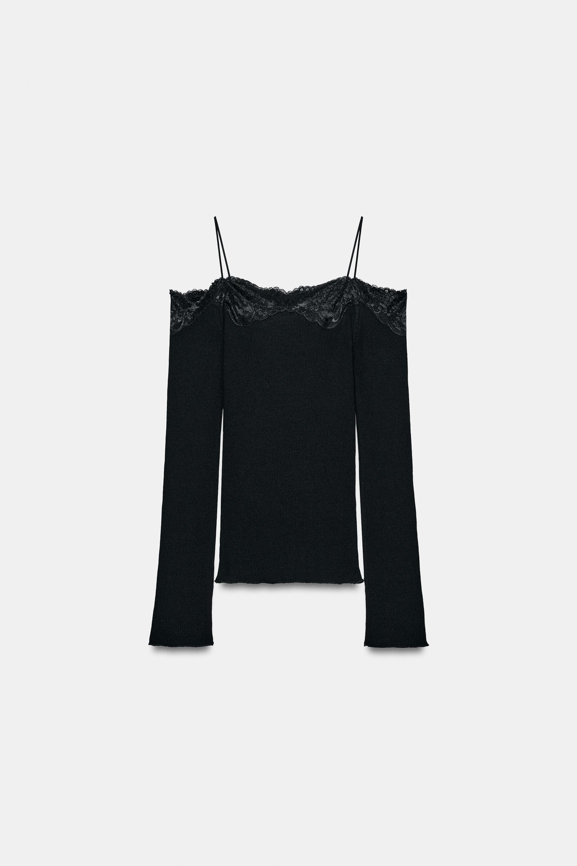 COMBINED OFF-THE-SHOULDER T-SHIRT by ZARA