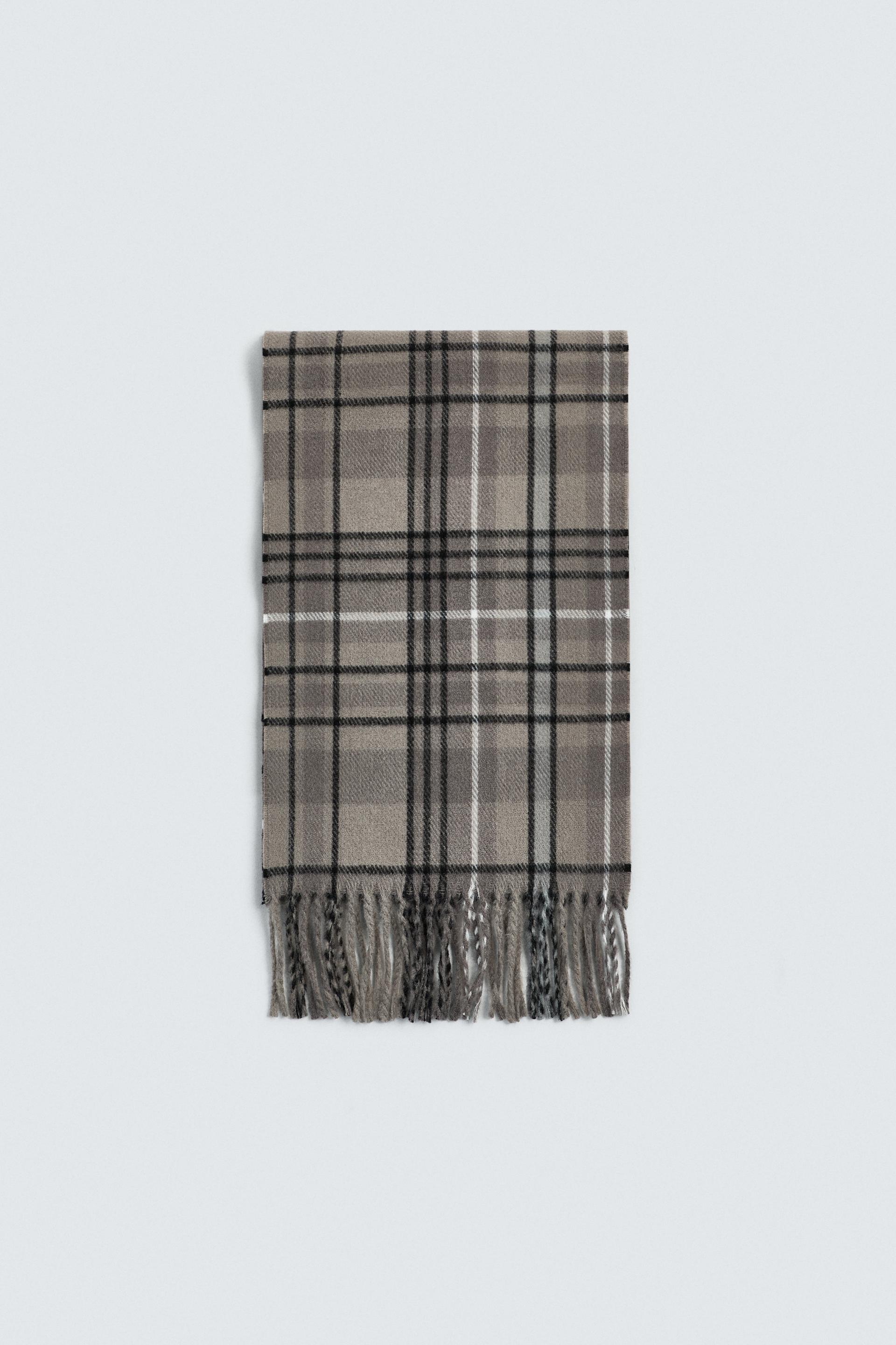 COMBINED PLAID SCARF by ZARA