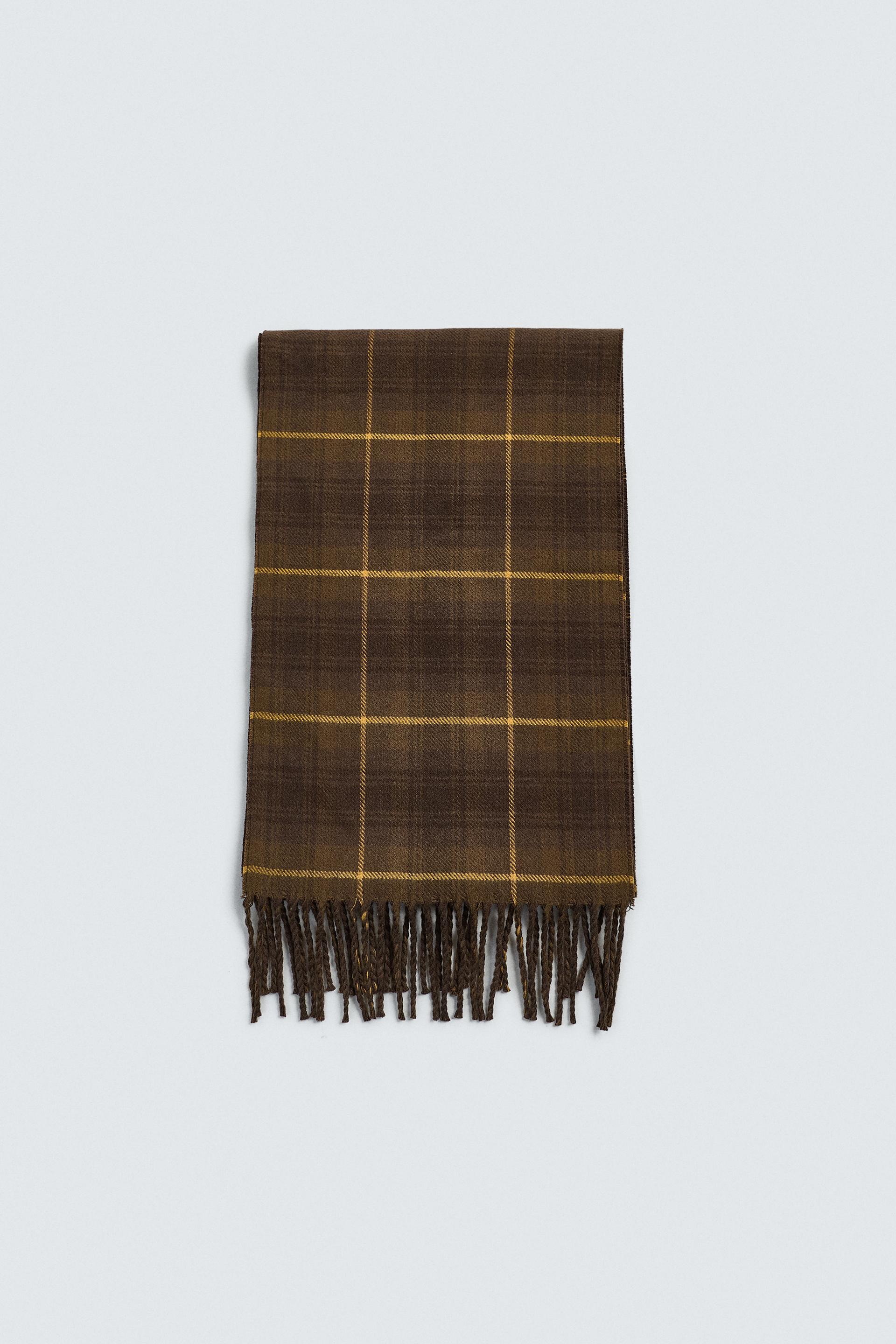 COMBINED PLAID SCARF by ZARA