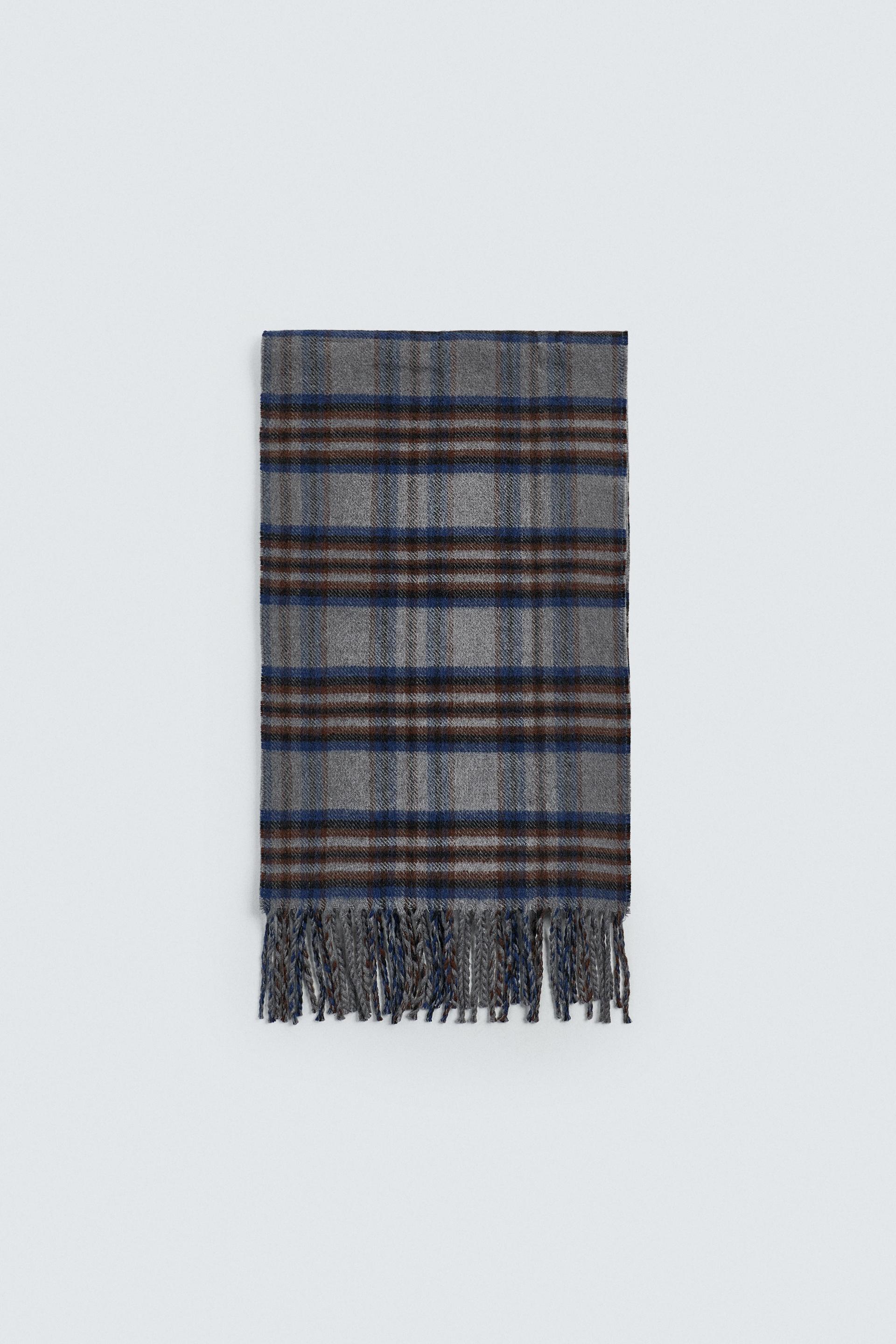 COMBINED PLAID SCARF by ZARA