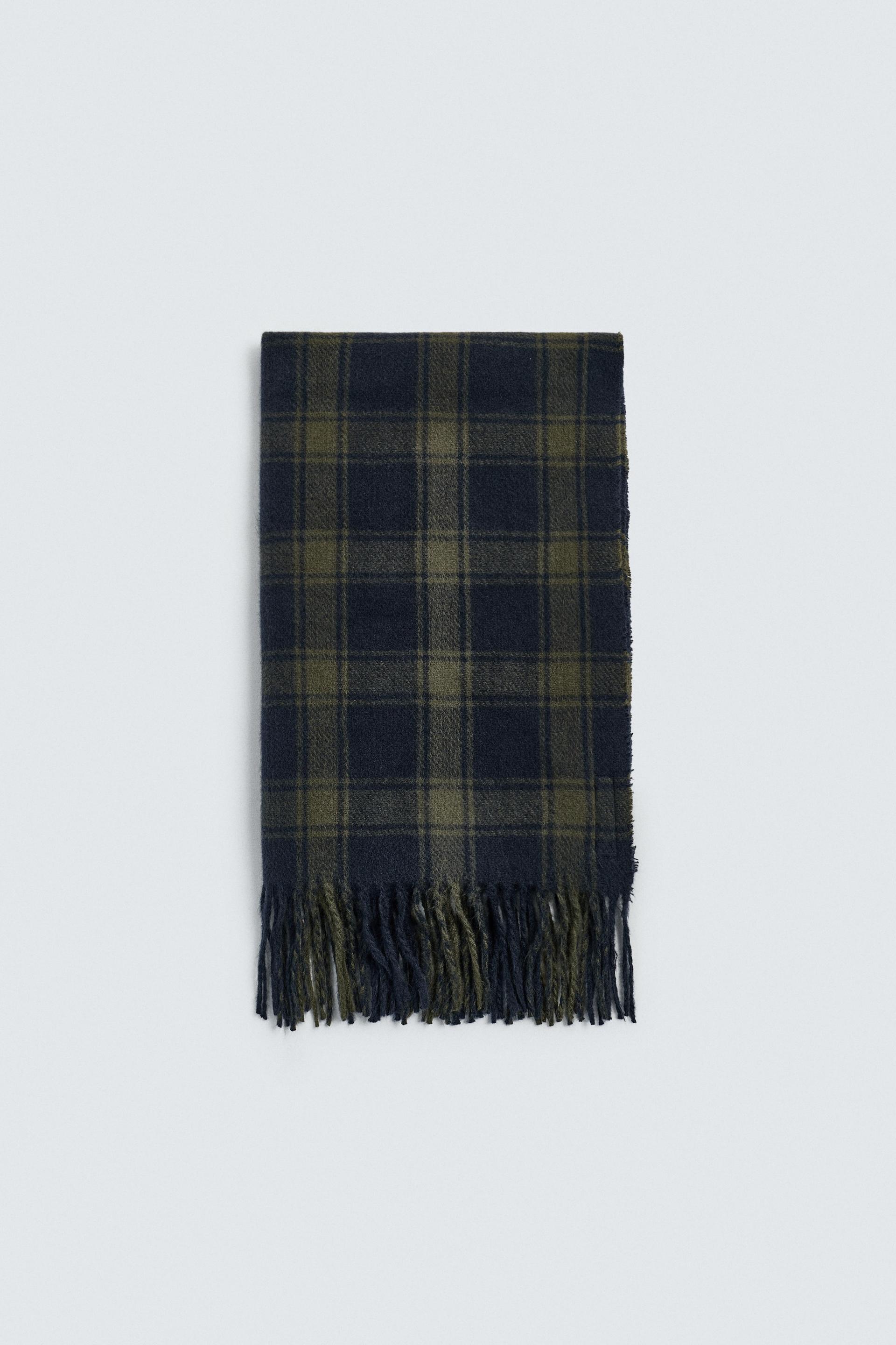 COMBINED PLAID SCARF by ZARA