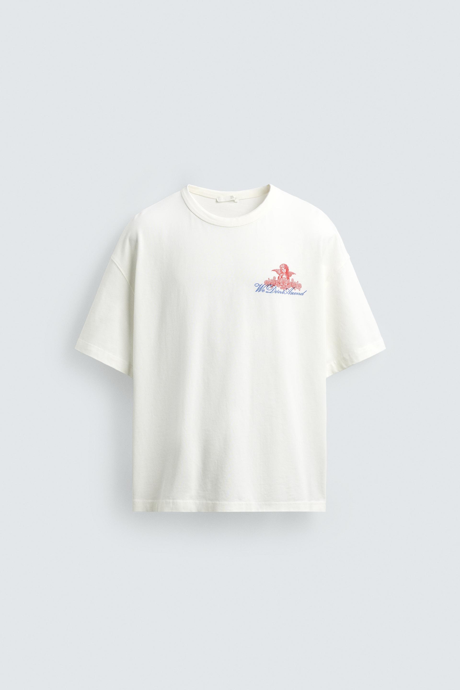 COMBINED PRINT AND EMBROIDERY T-SHIRT by ZARA