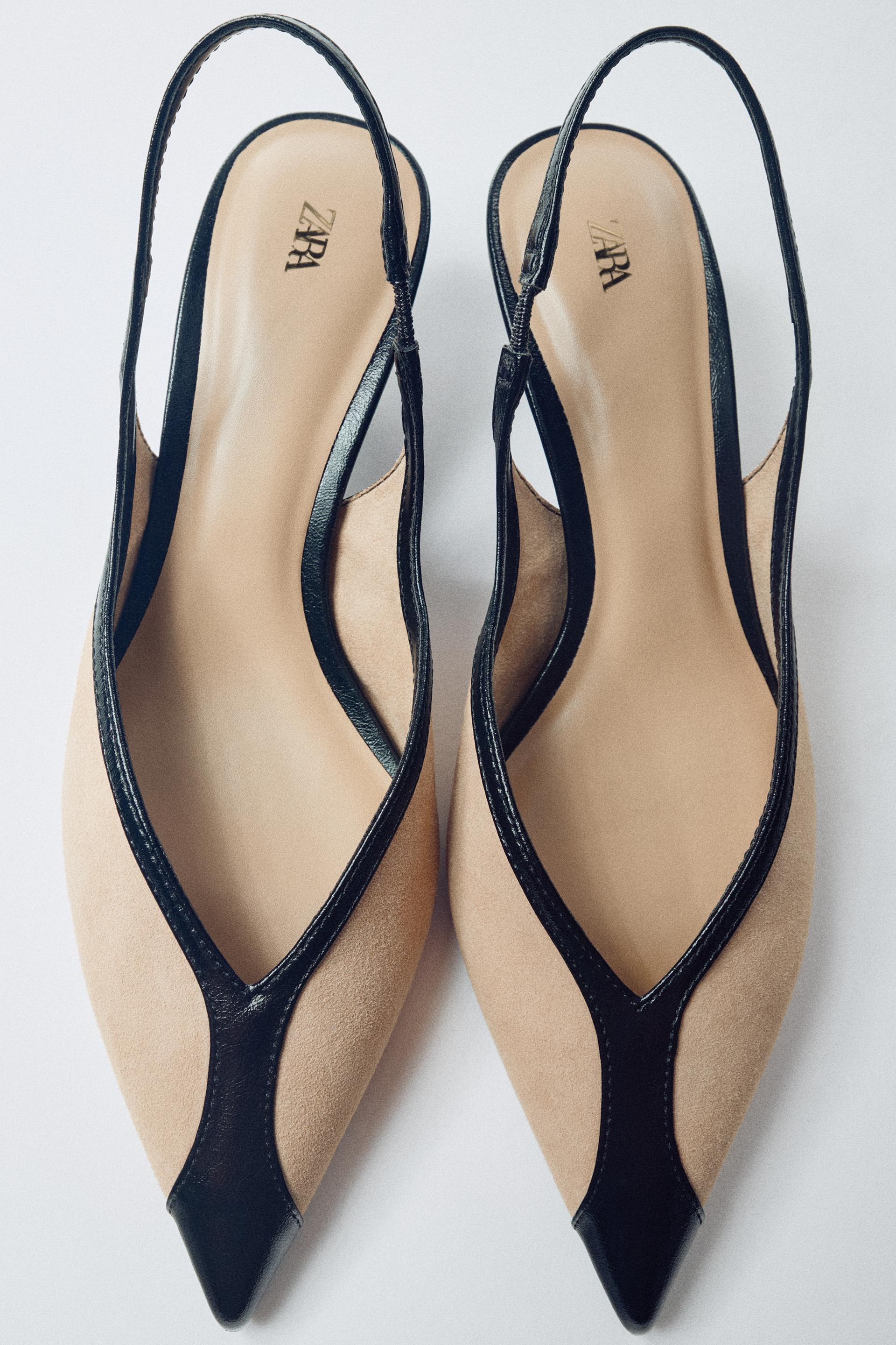COMBINED SLINGBACK HEELS by ZARA