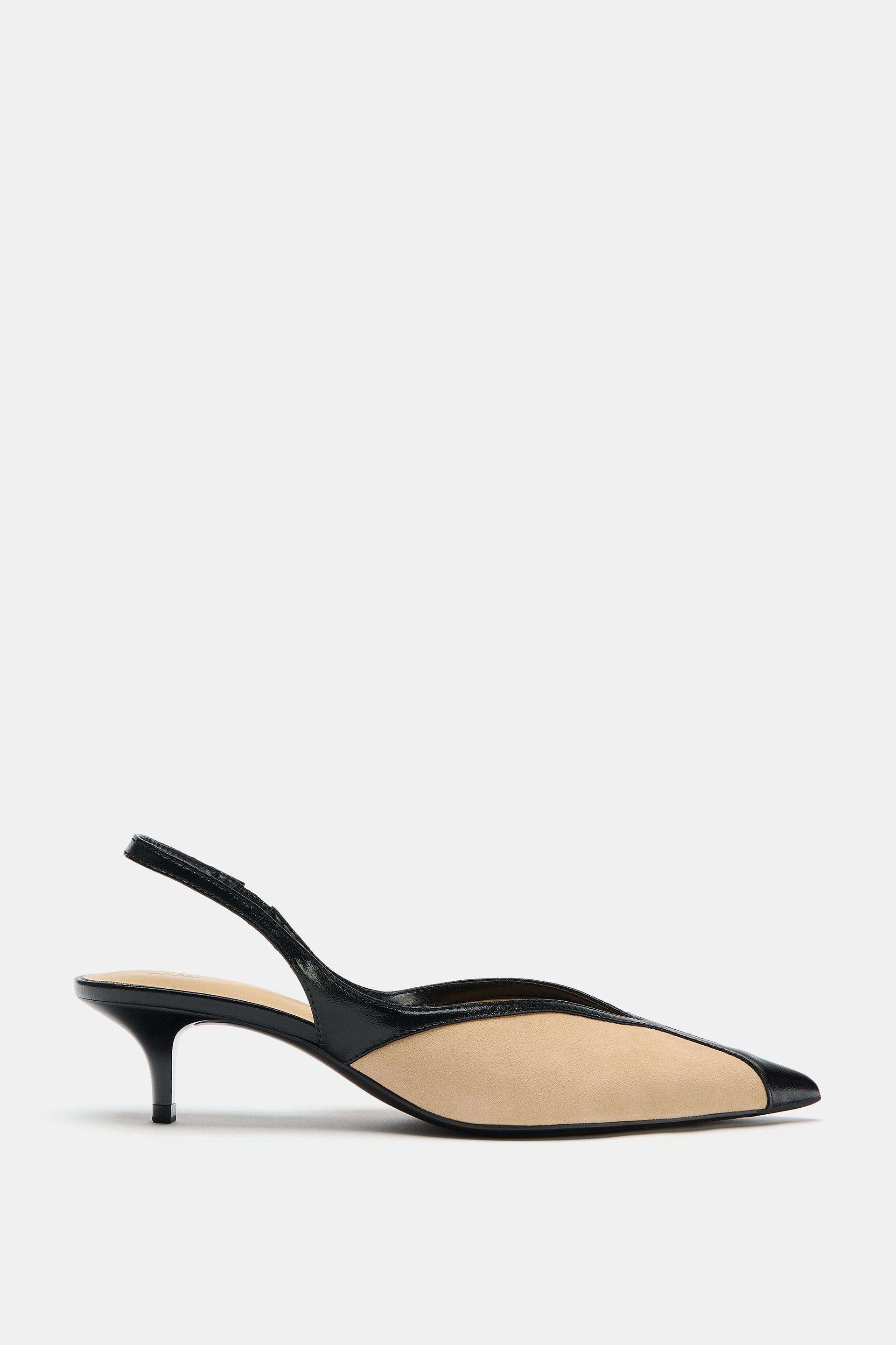 COMBINED SLINGBACK HEELS by ZARA