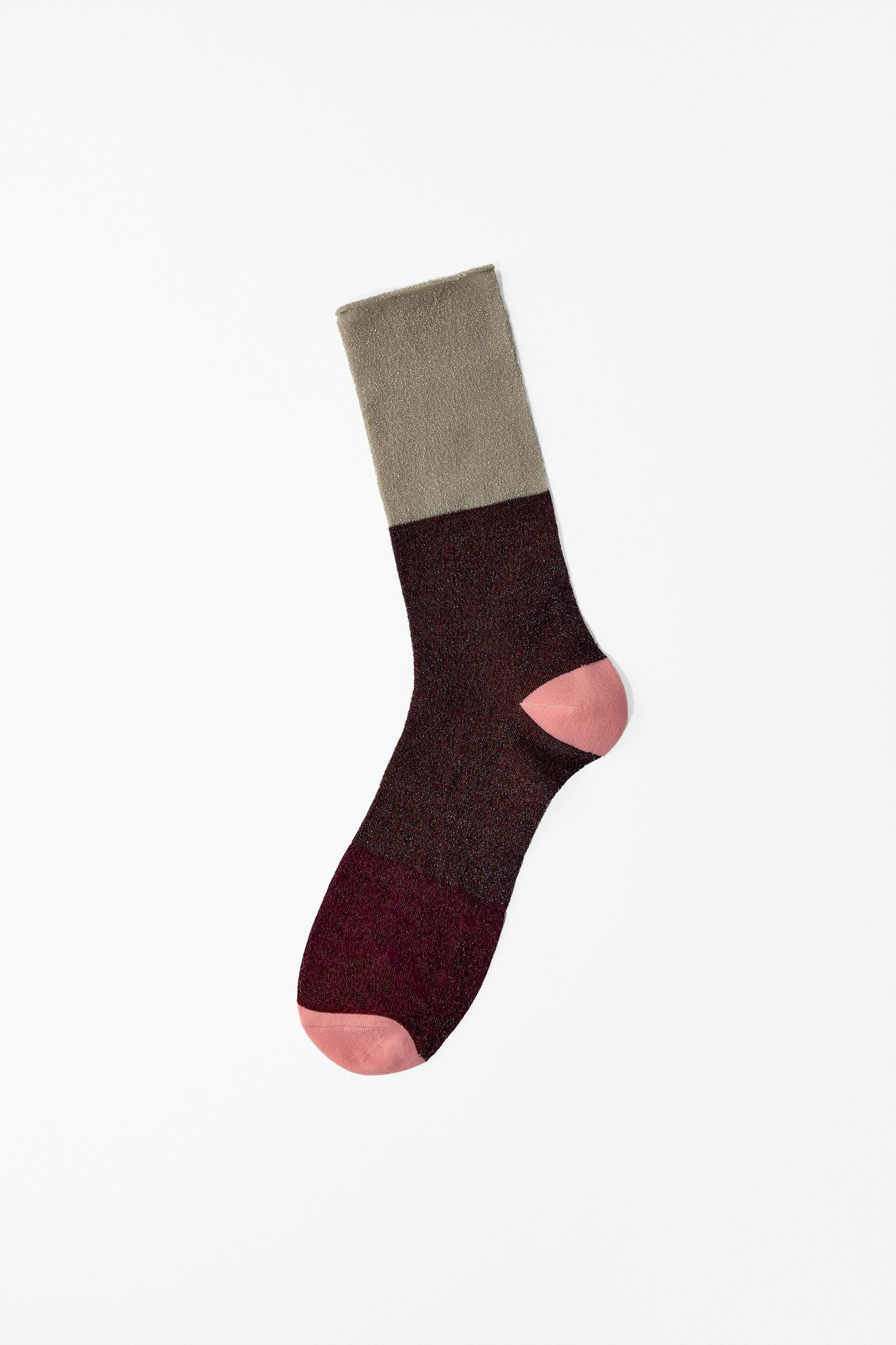 COMBINED SOCKS WITH METALLIC THREAD by ZARA