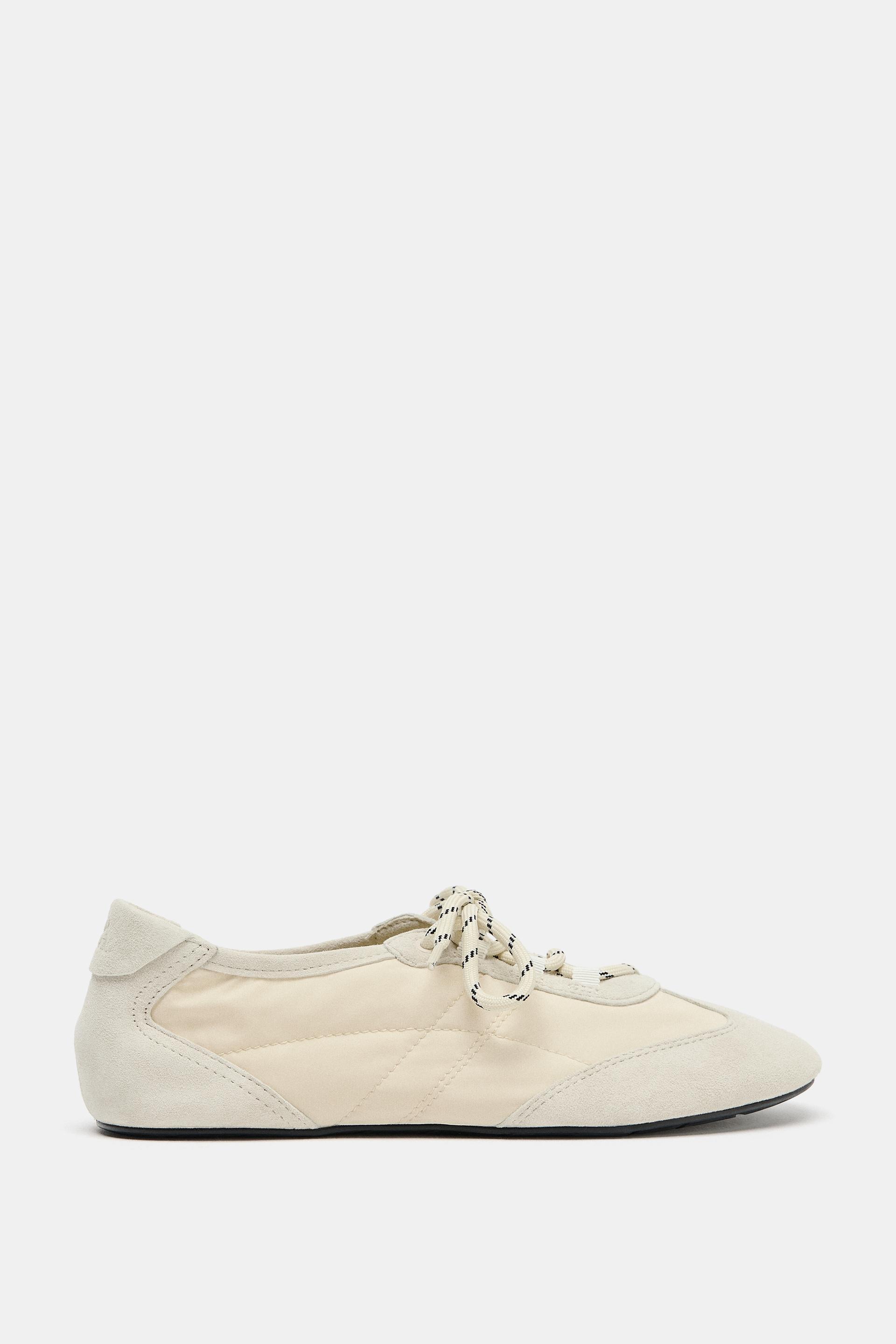 COMBINED SPORTY BALLET FLATS by ZARA
