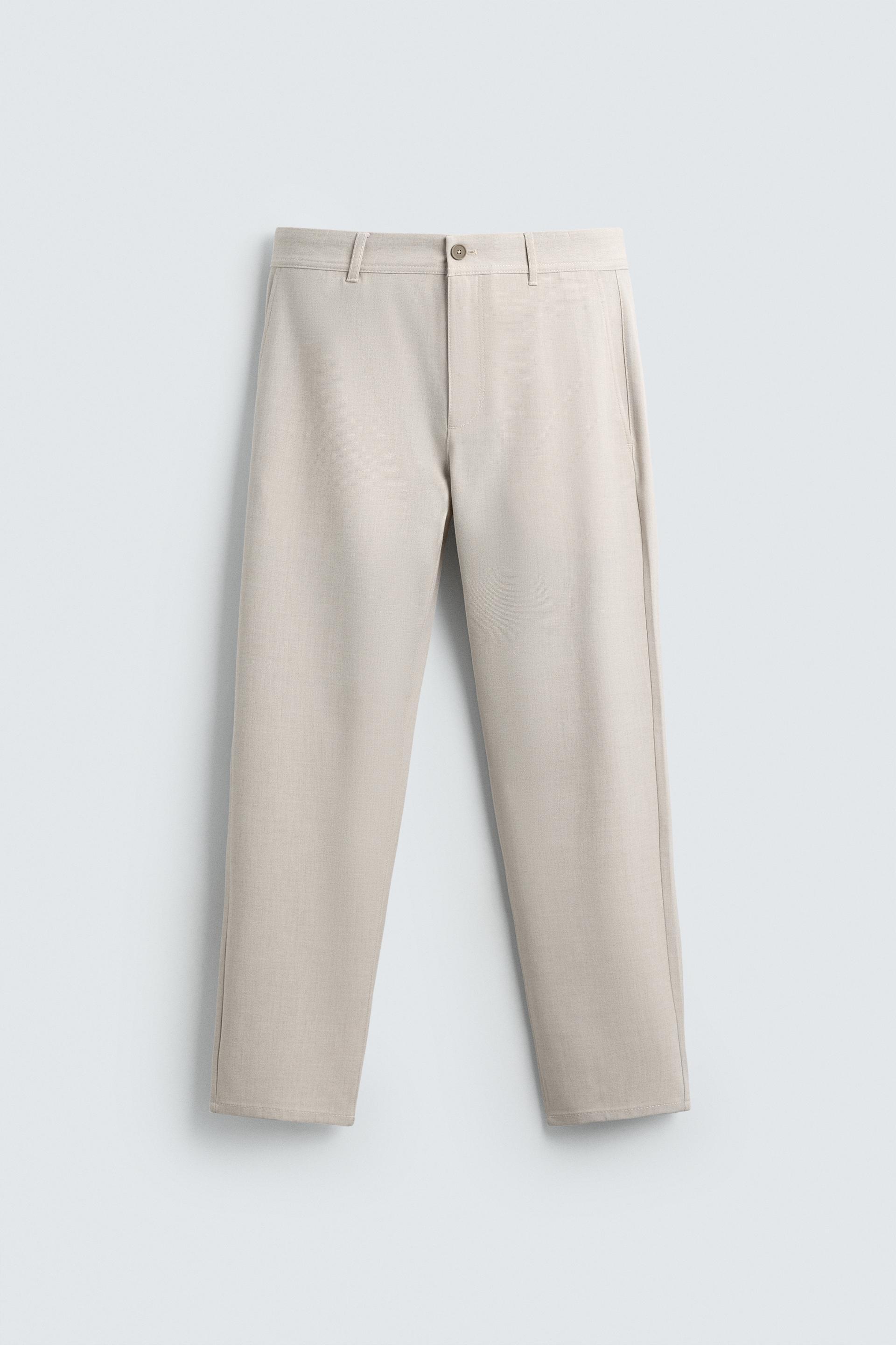 COMFORT STRUCTURED CHINO PANTS by ZARA
