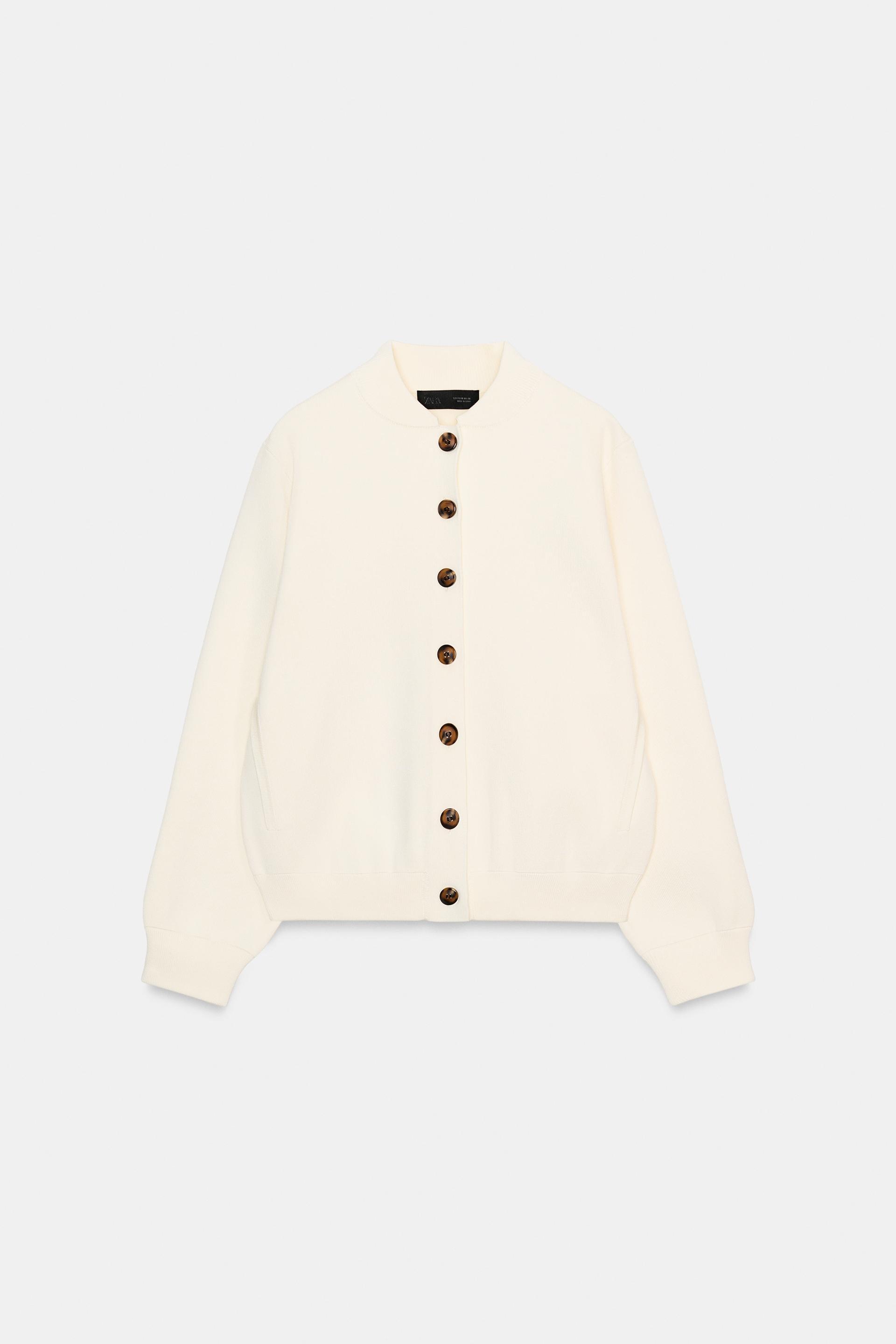 CONTRAST BUTTON KNIT CARDIGAN by ZARA