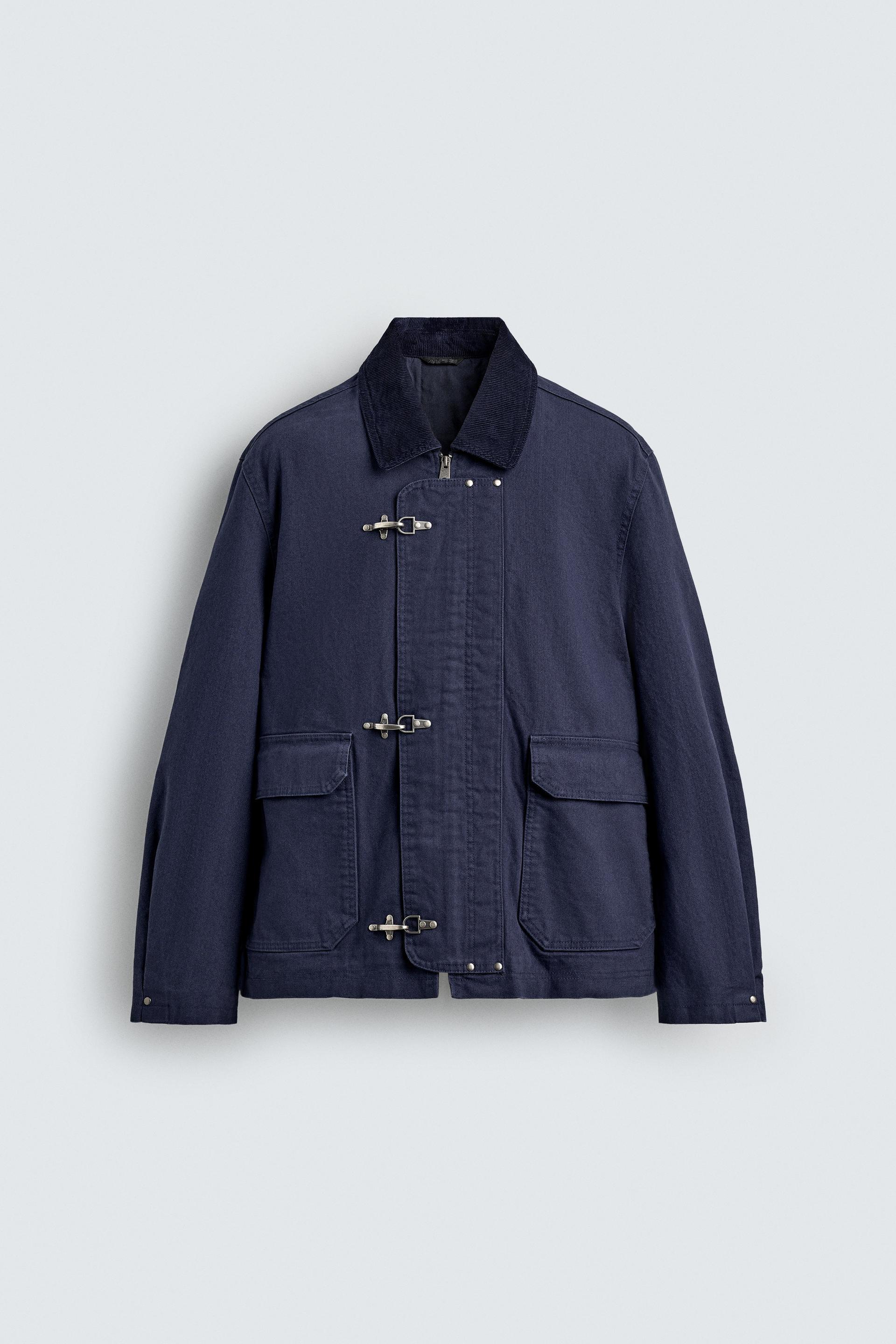CONTRAST COLLAR FIREMAN CLASP JACKET by ZARA