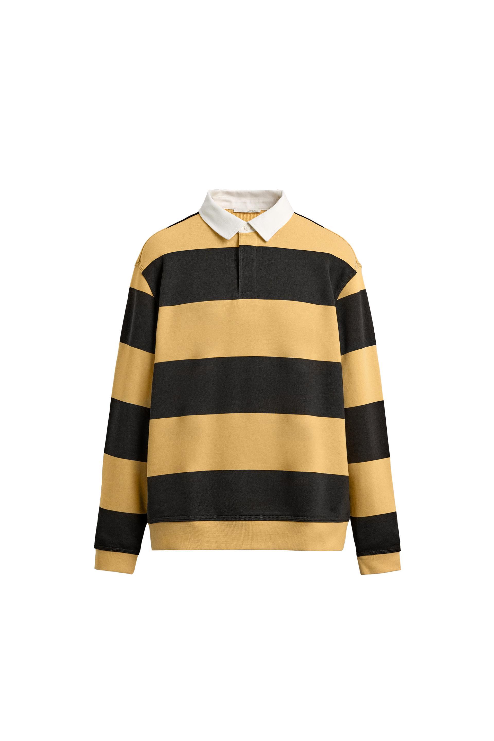 CONTRAST COLLAR POLO SWEAT-SHIRT by ZARA