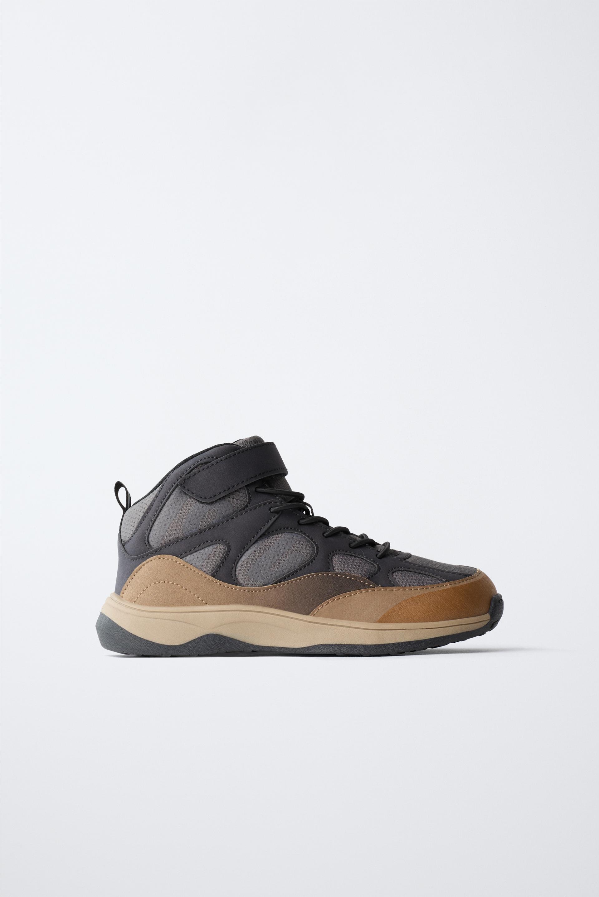 CONTRAST HIGH-TOP SNEAKERS by ZARA