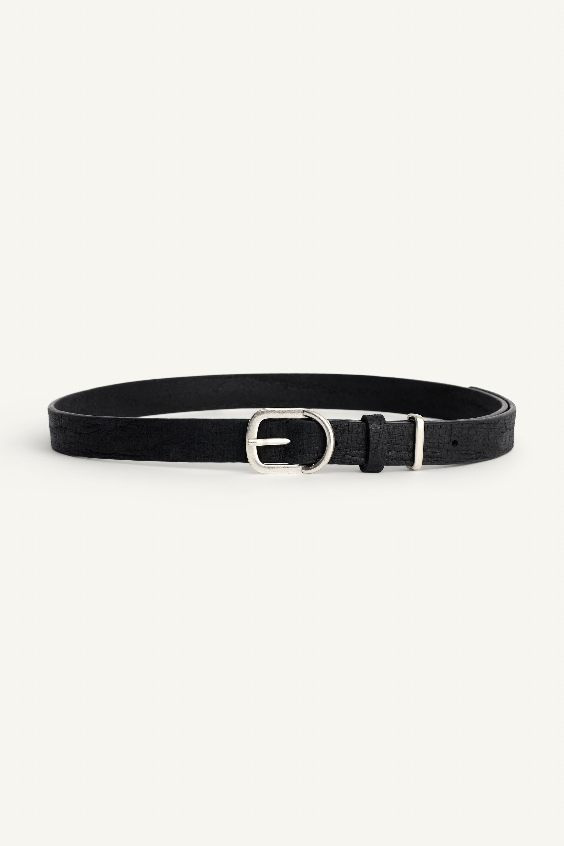 CONTRAST LEATHER BELT by ZARA
