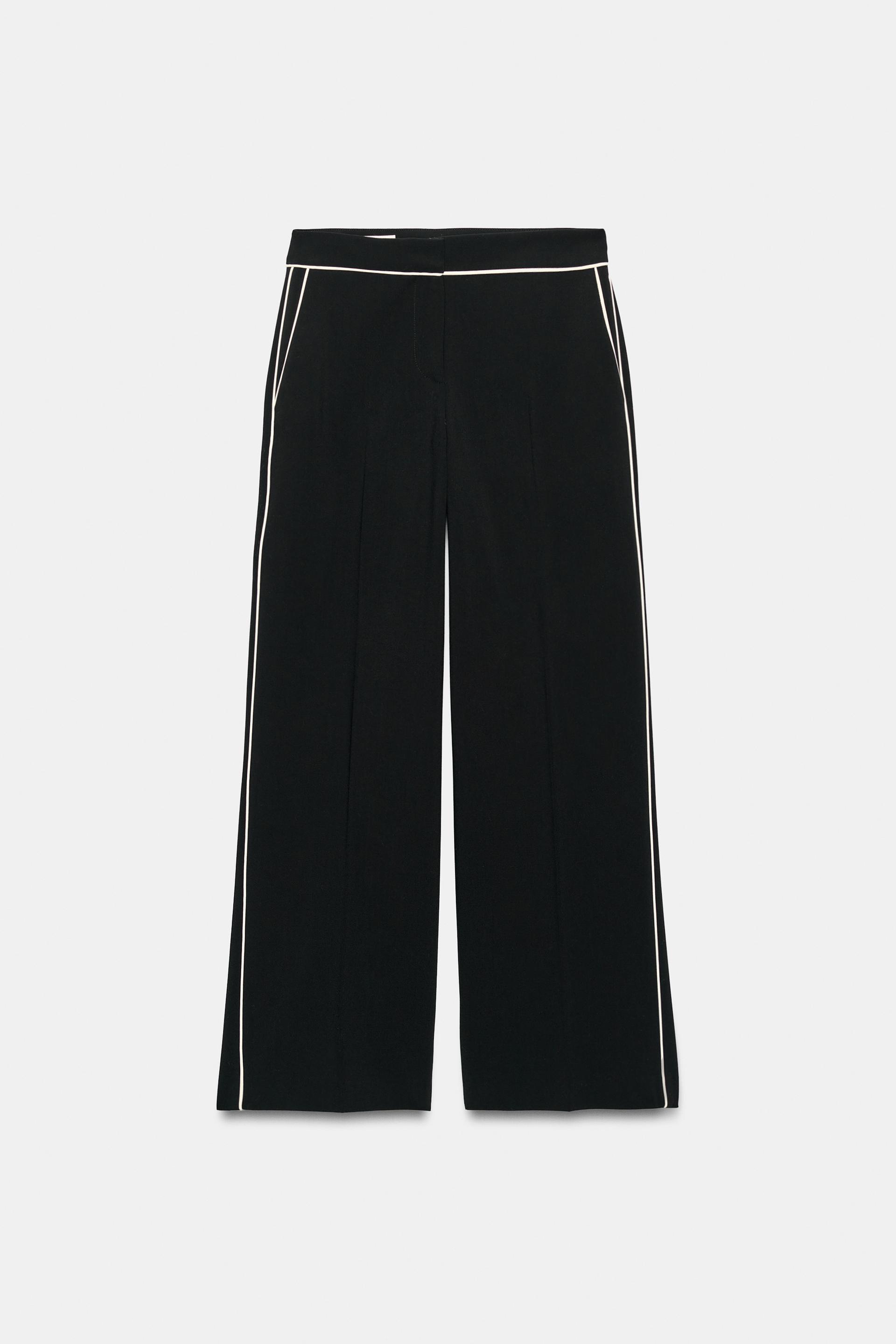 CONTRAST PIPING PANTS by ZARA