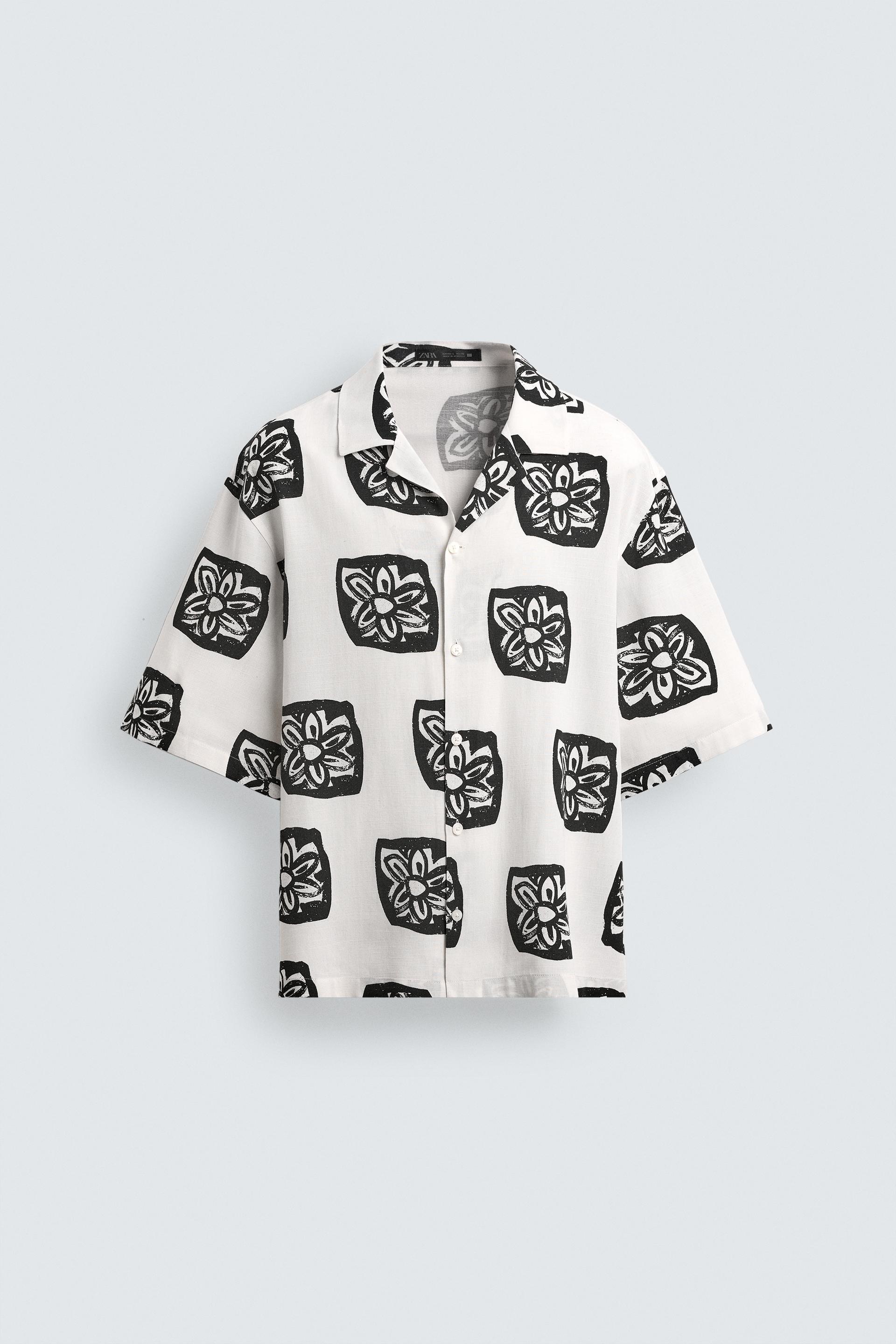CONTRAST PRINT RELAXED FIT SHIRT by ZARA