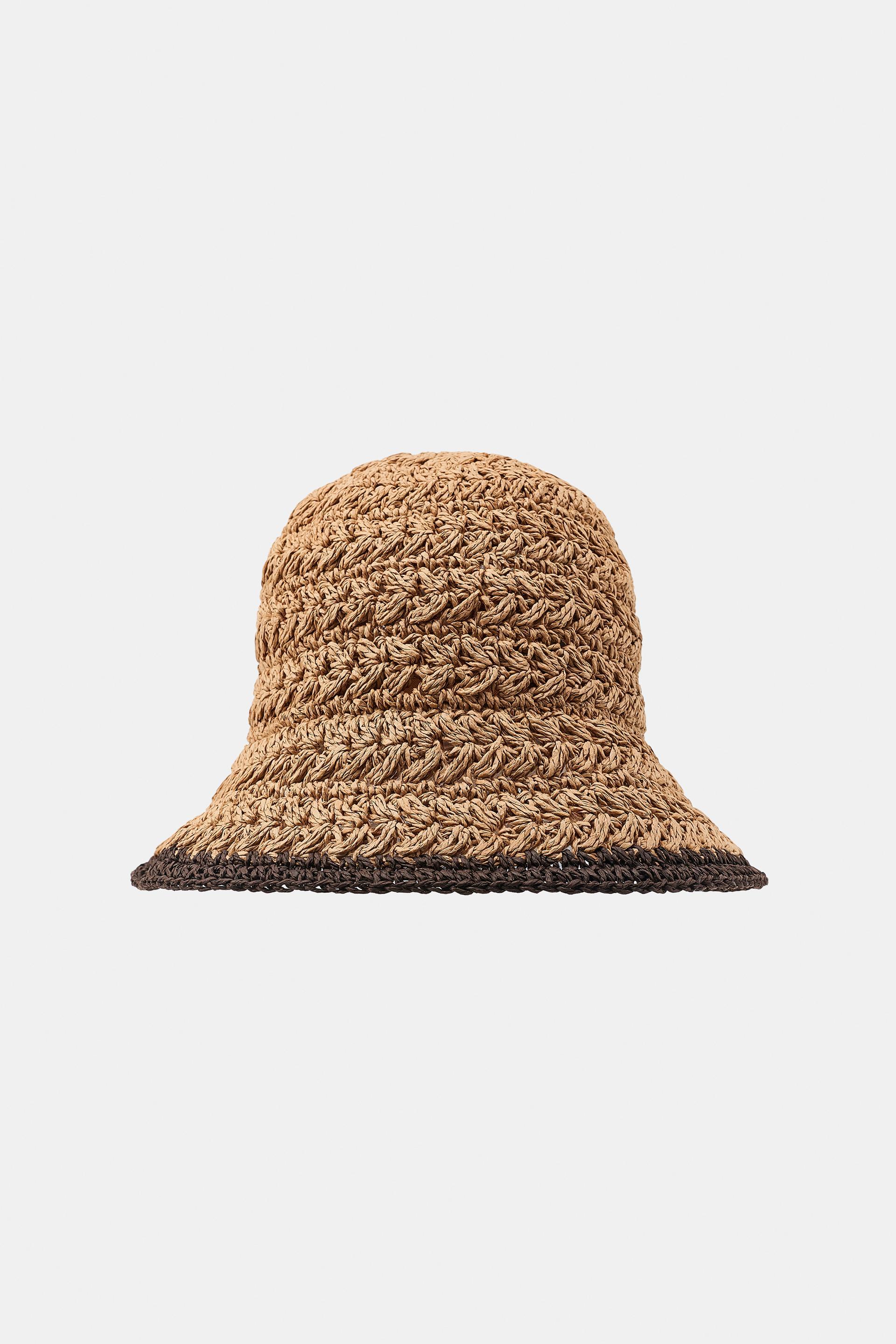 CONTRAST WOVEN HAT by ZARA