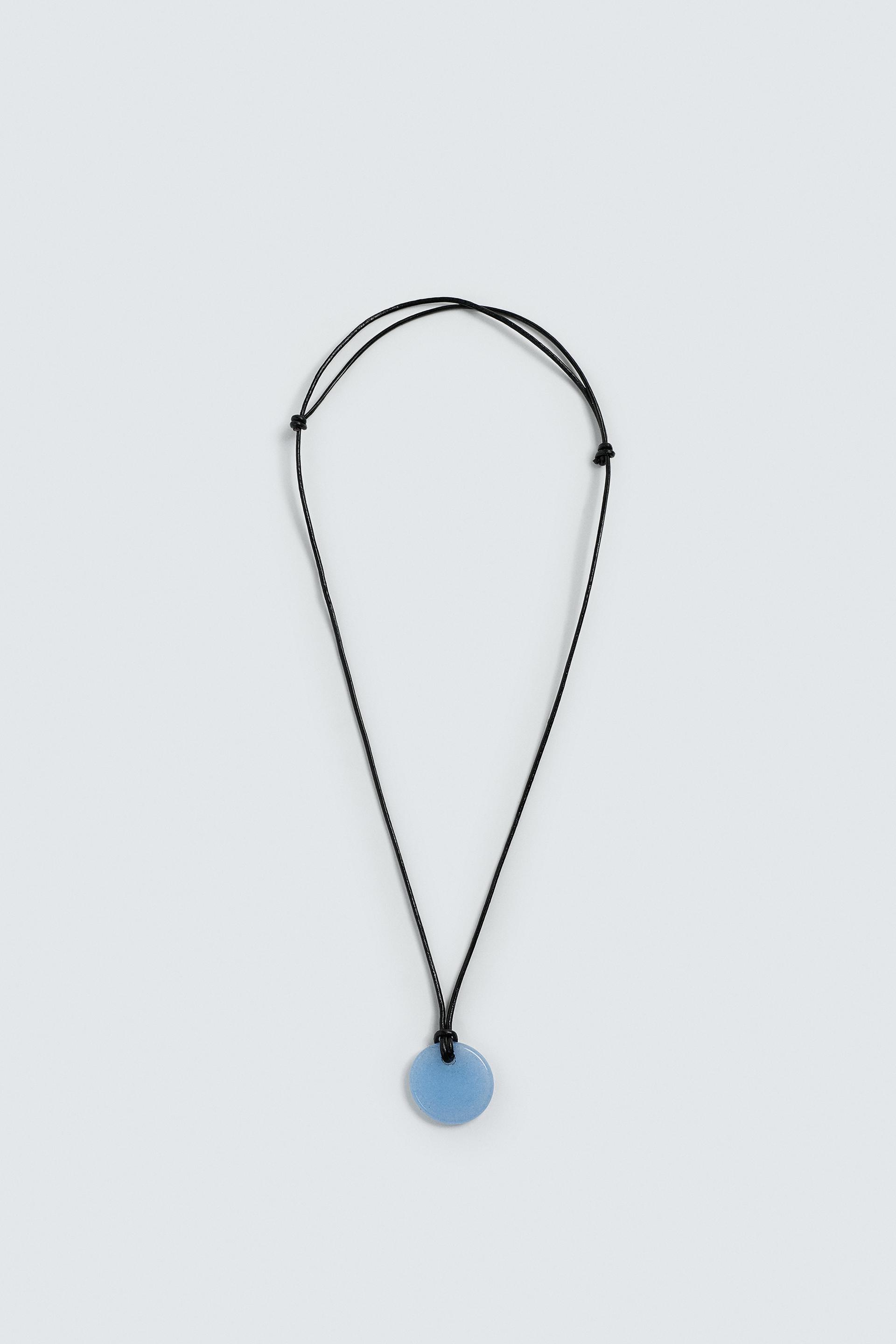 CORD NECKLACE WITH QUARTZ BEAD by ZARA