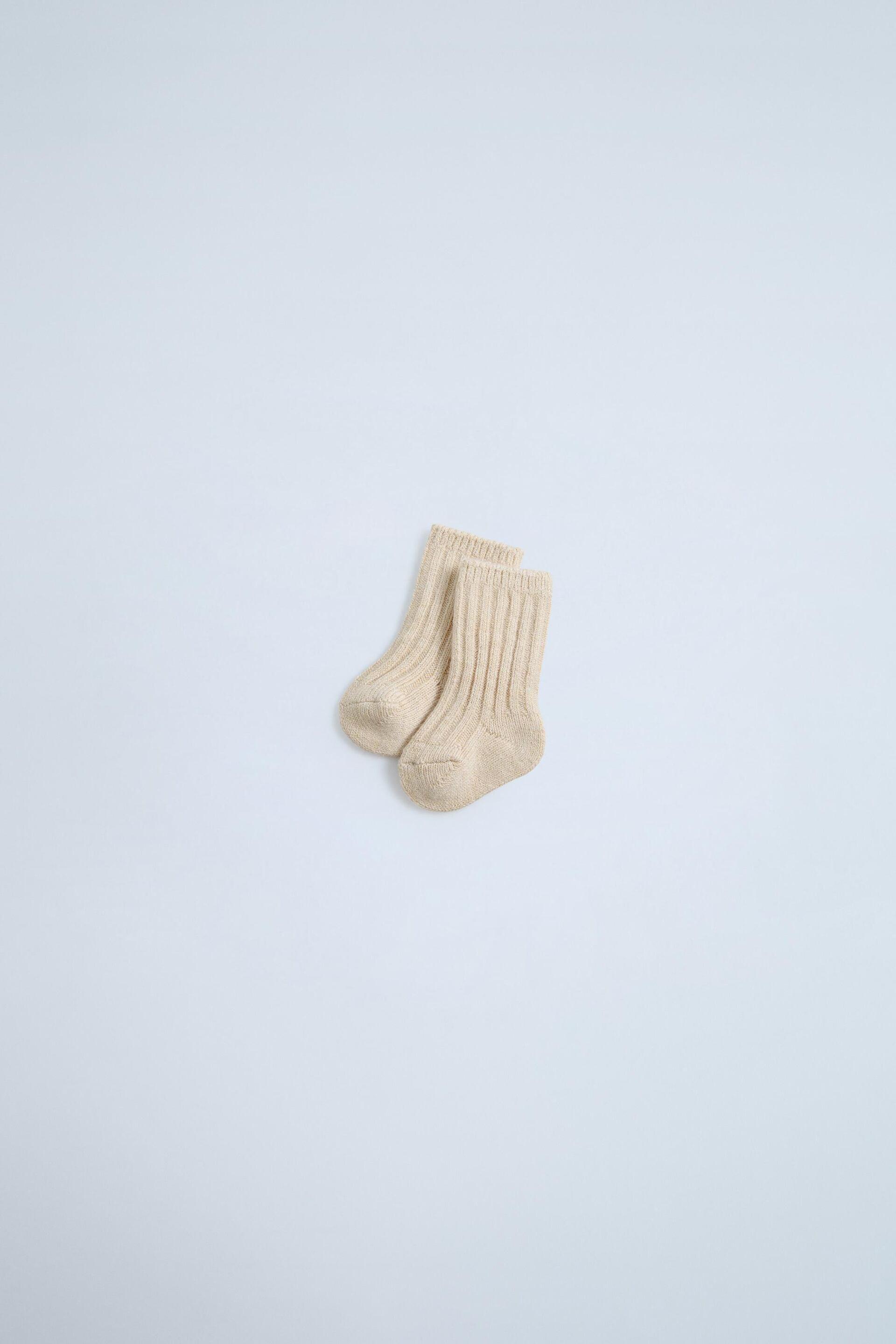 COTTON AND SILK RIB SOCKS by ZARA