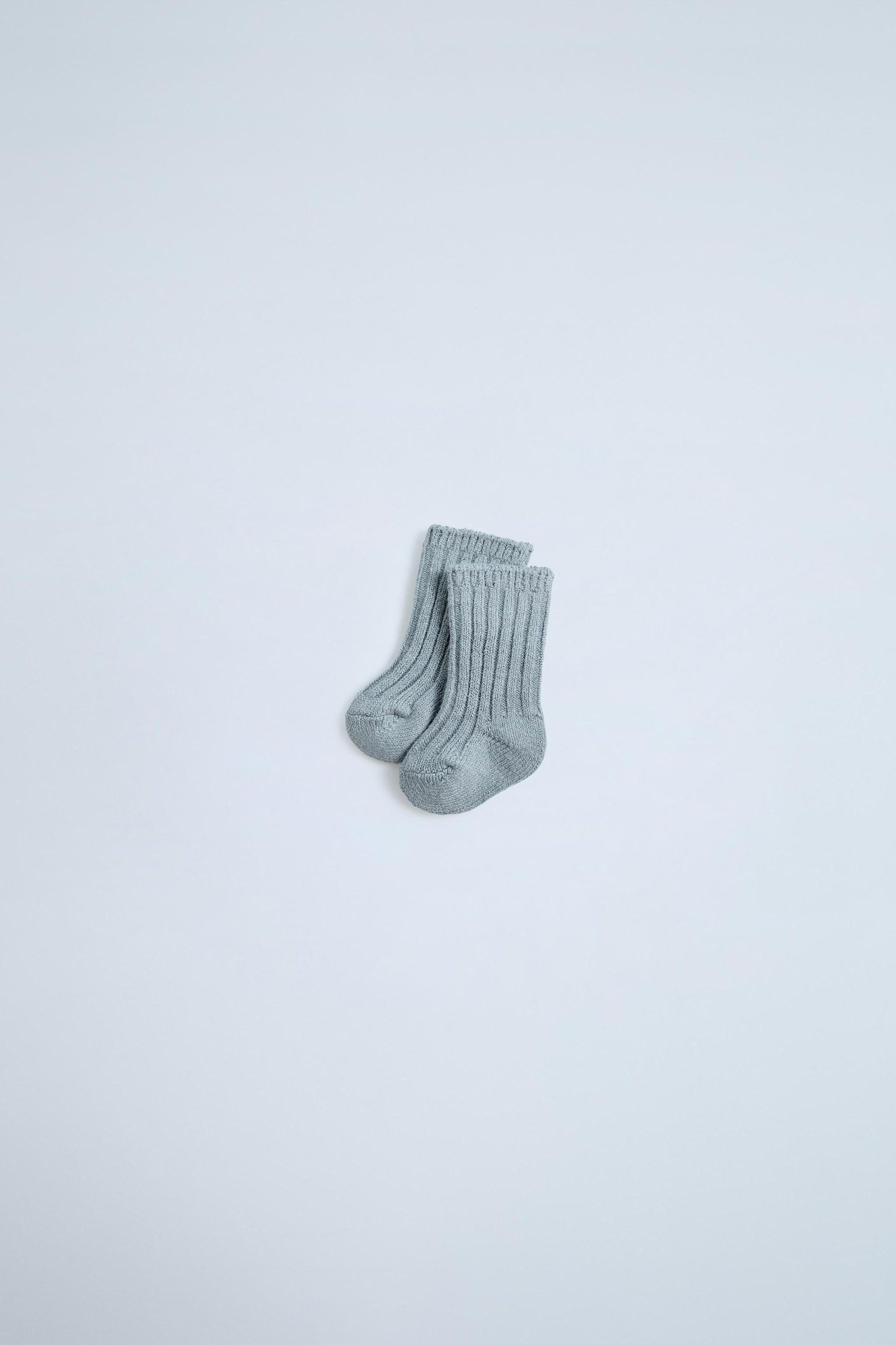 COTTON AND SILK RIB SOCKS by ZARA