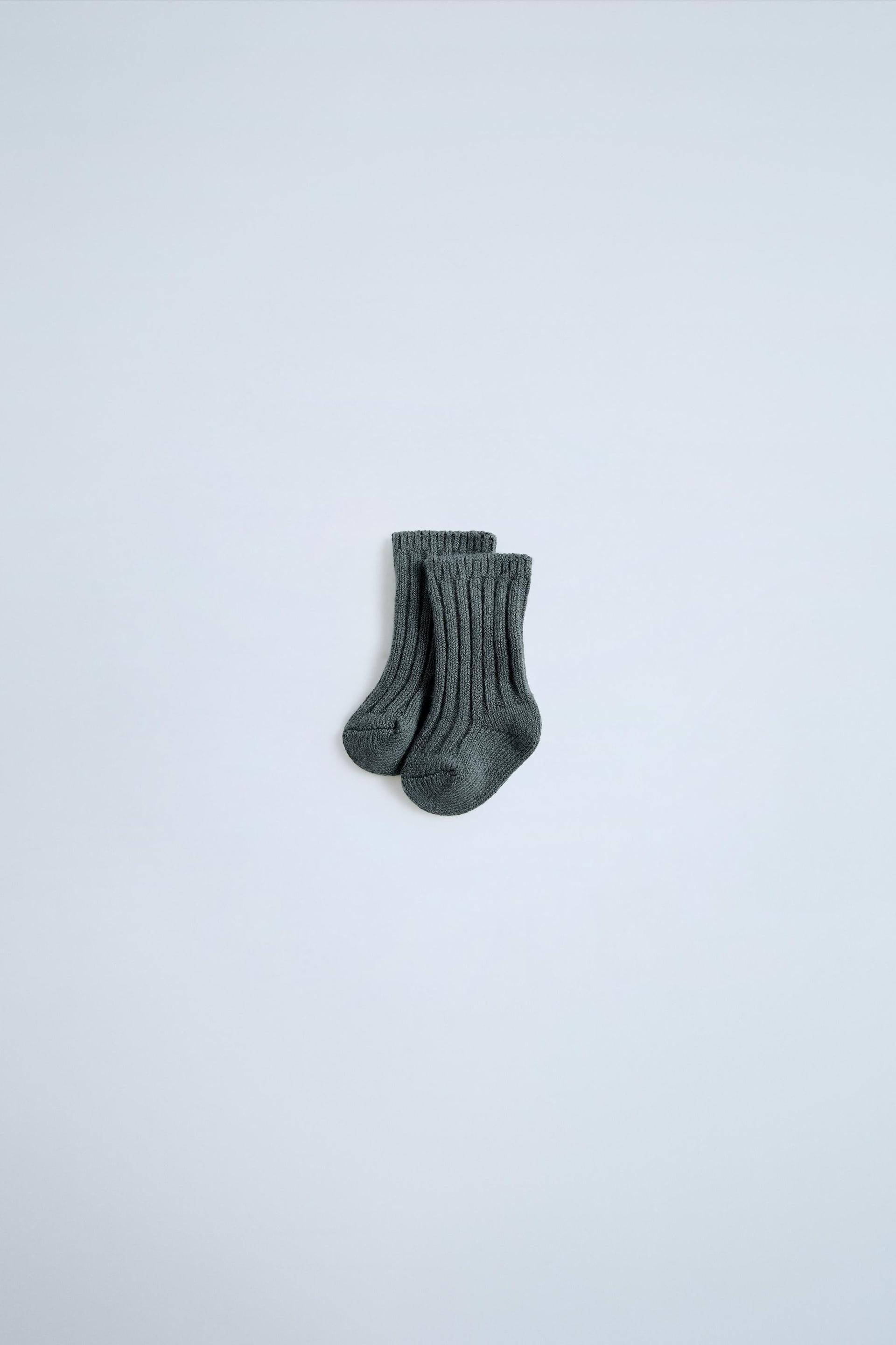 COTTON AND SILK RIB SOCKS by ZARA