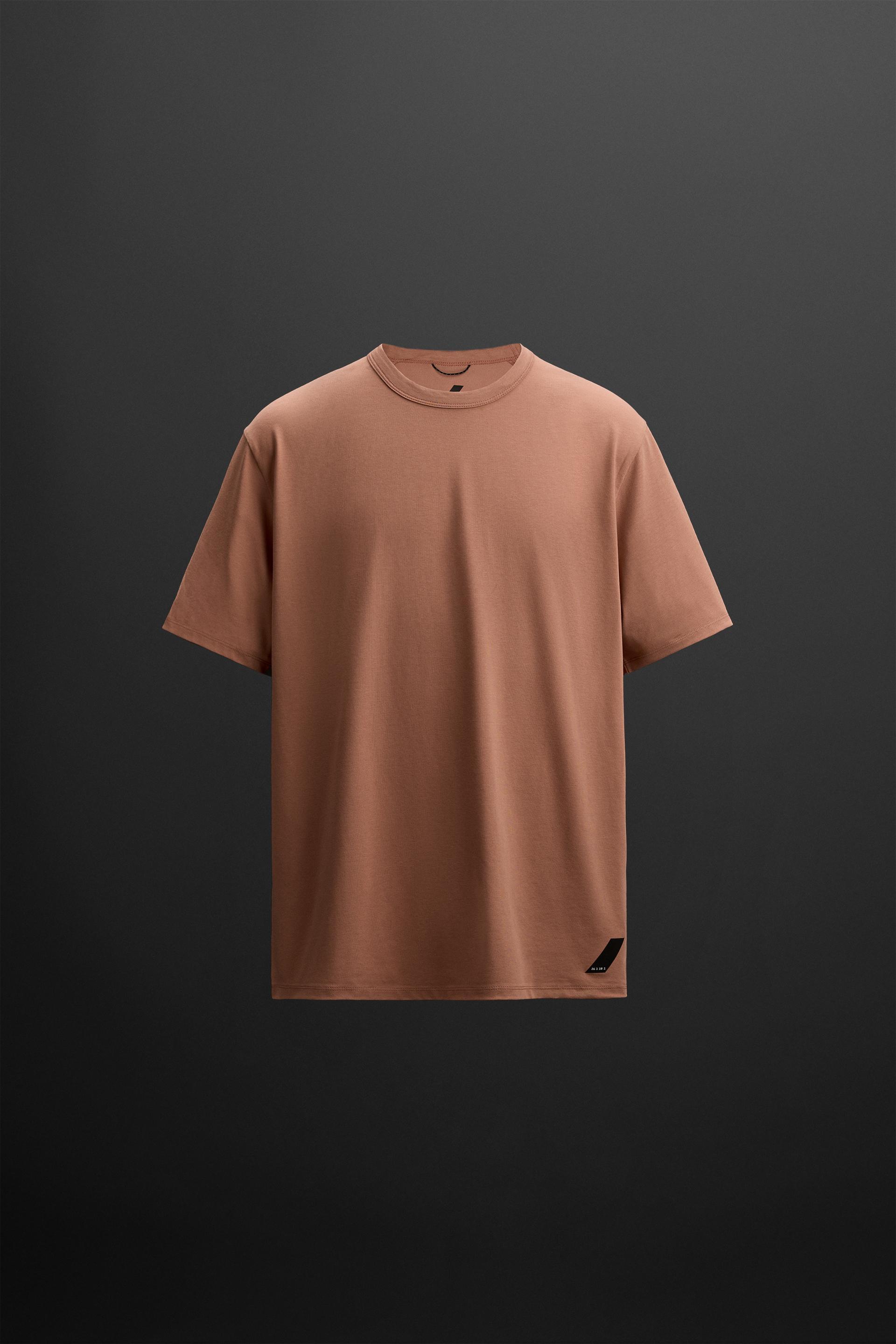 COTTON BLEND TECHNICAL T-SHIRT by ZARA