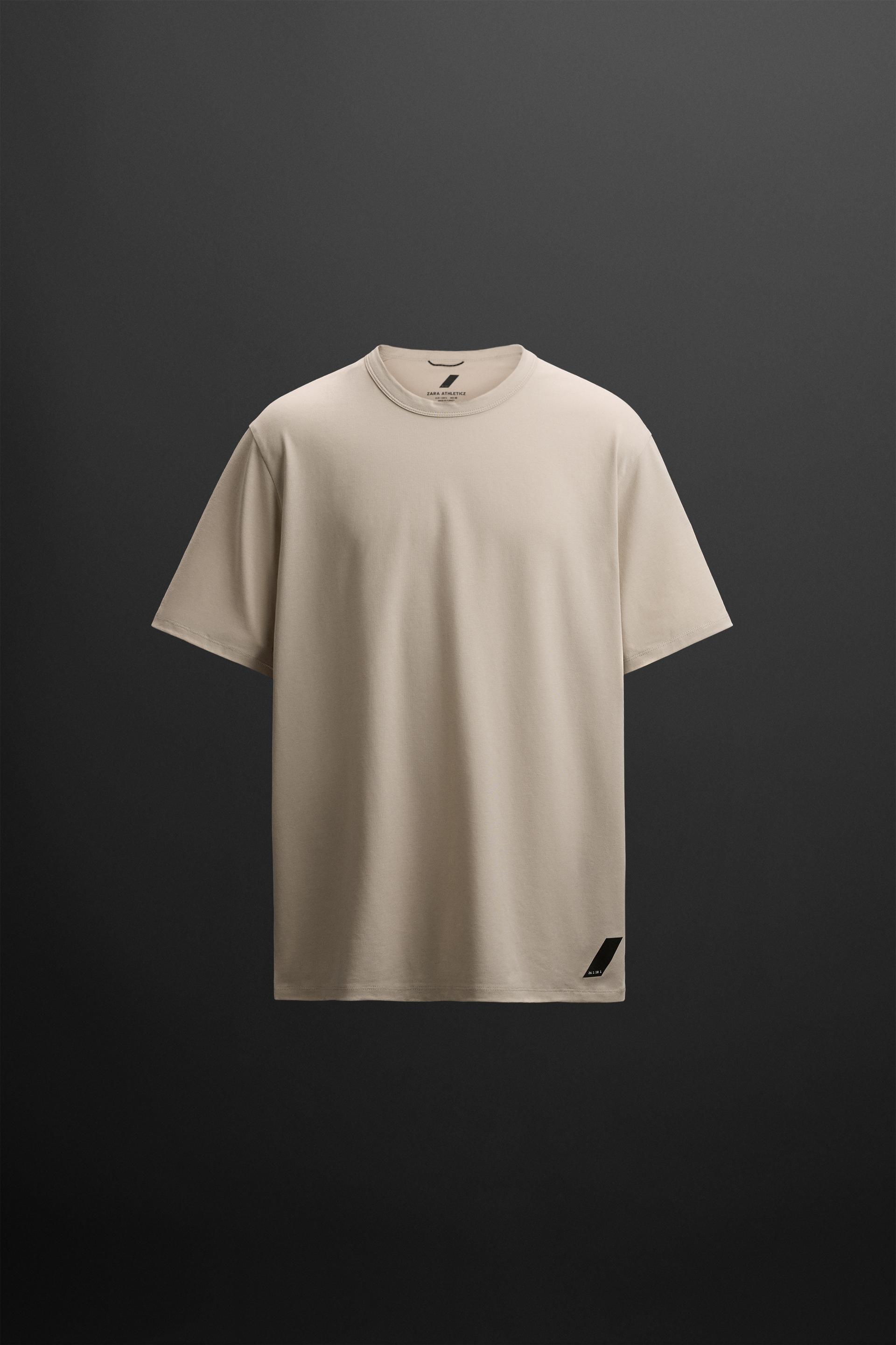COTTON BLEND TECHNICAL T-SHIRT by ZARA