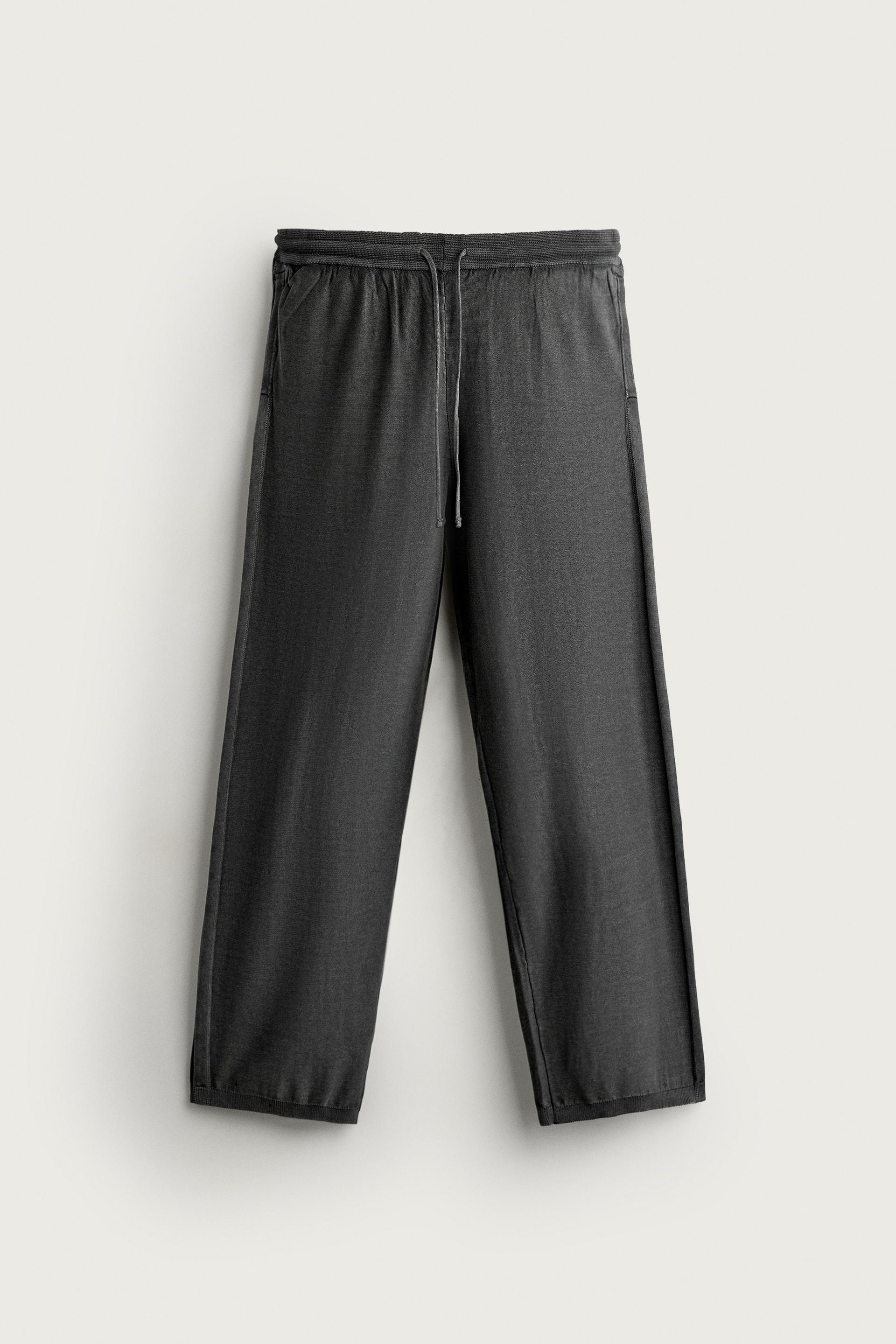 COTTON KNIT RELAXED-FIT PANTS by ZARA