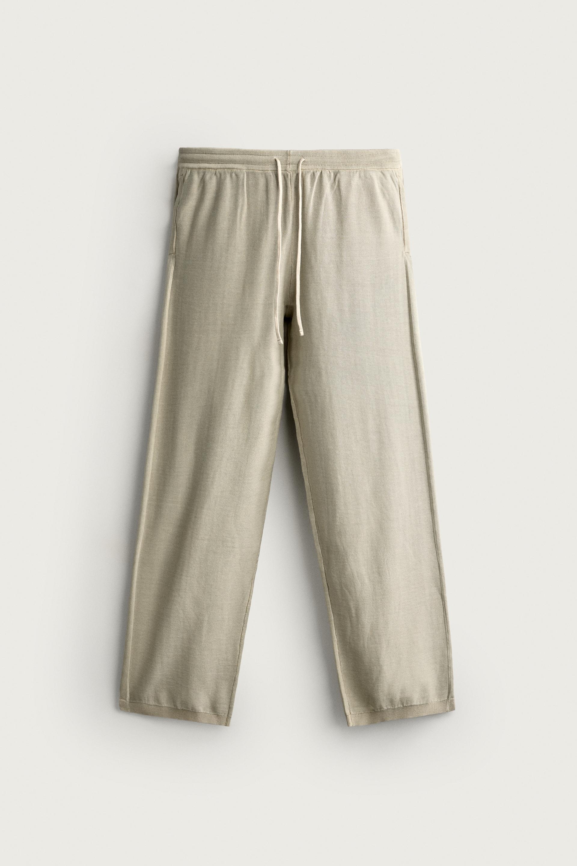 COTTON KNIT RELAXED-FIT PANTS by ZARA