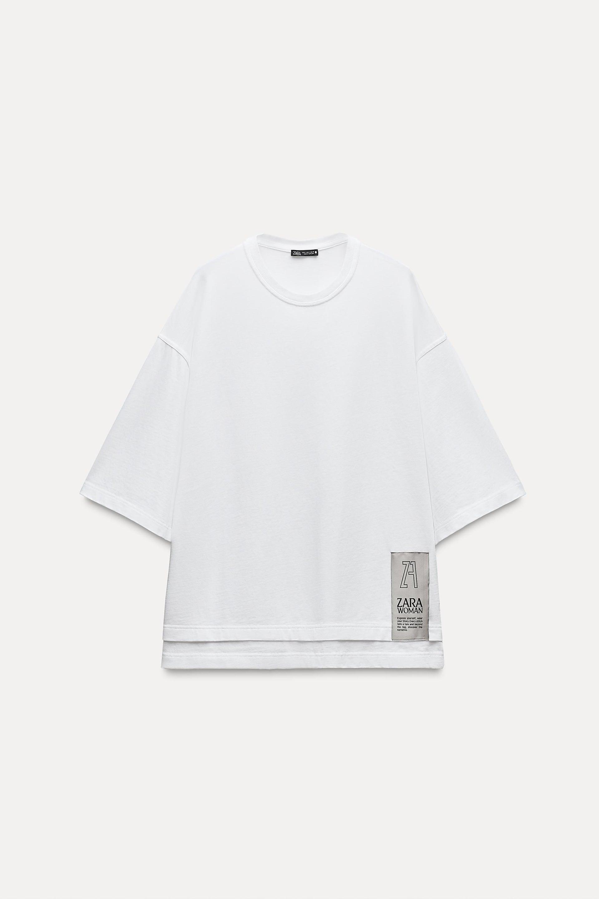 COTTON LABEL SHIRT by ZARA