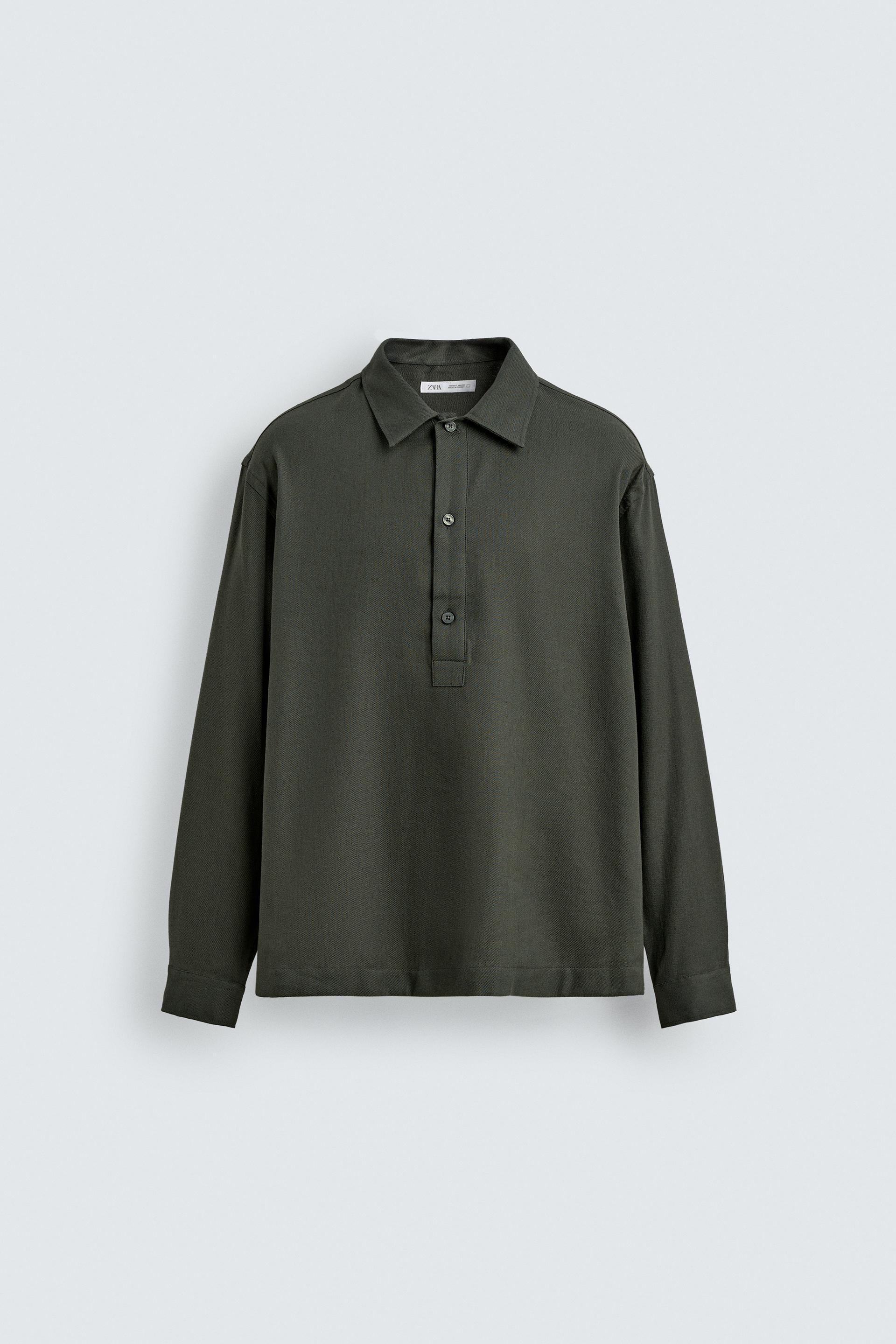 COTTON - LINEN POLO SHIRT by ZARA