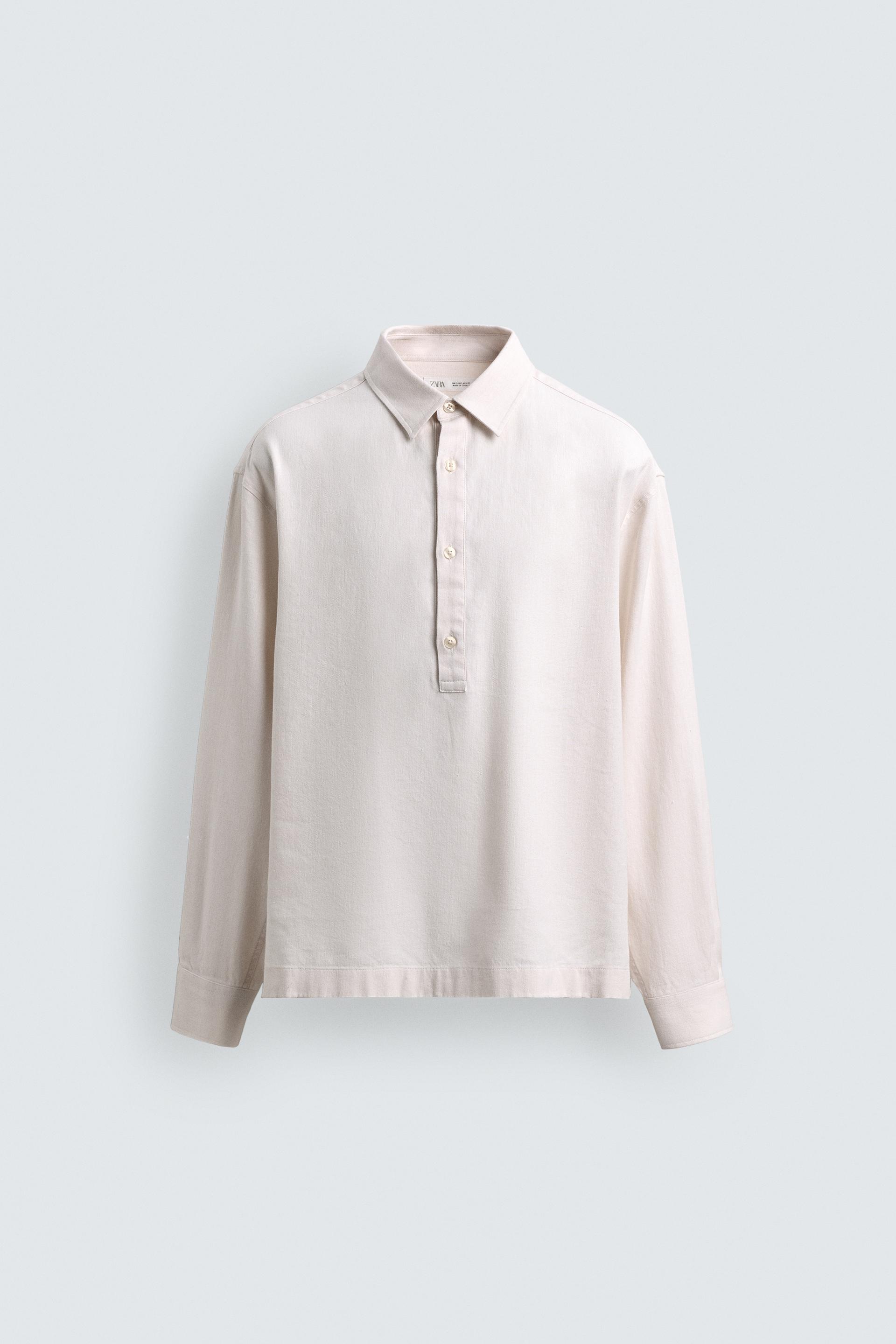 COTTON - LINEN POLO SHIRT by ZARA