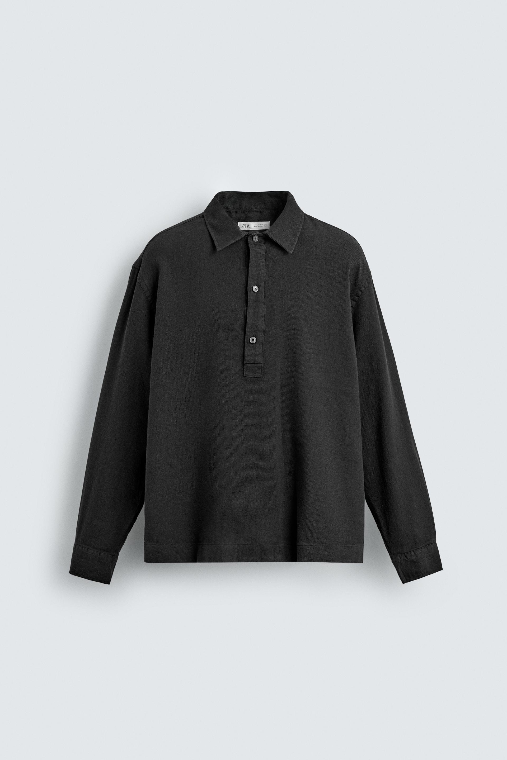 COTTON - LINEN POLO SHIRT by ZARA