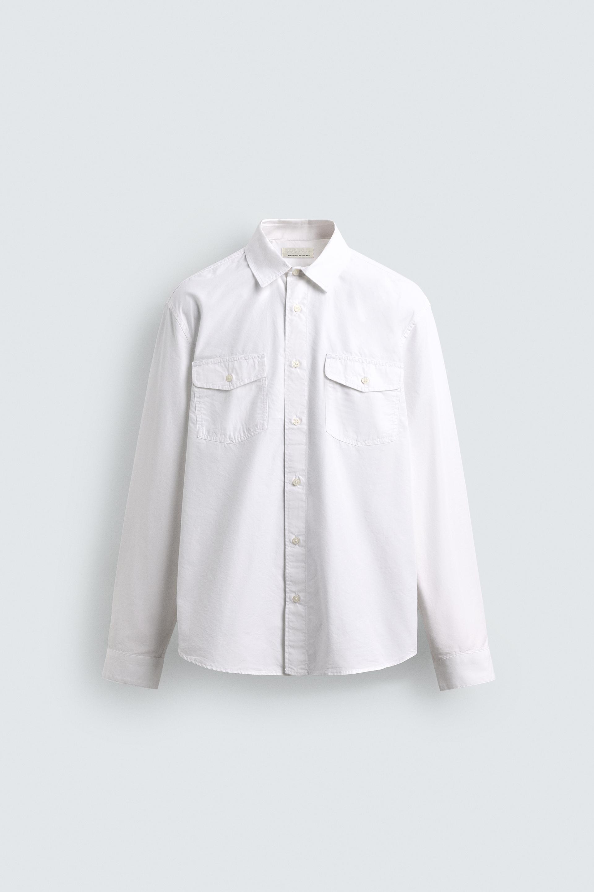 COTTON - LYOCELL POCKET SHIRT by ZARA