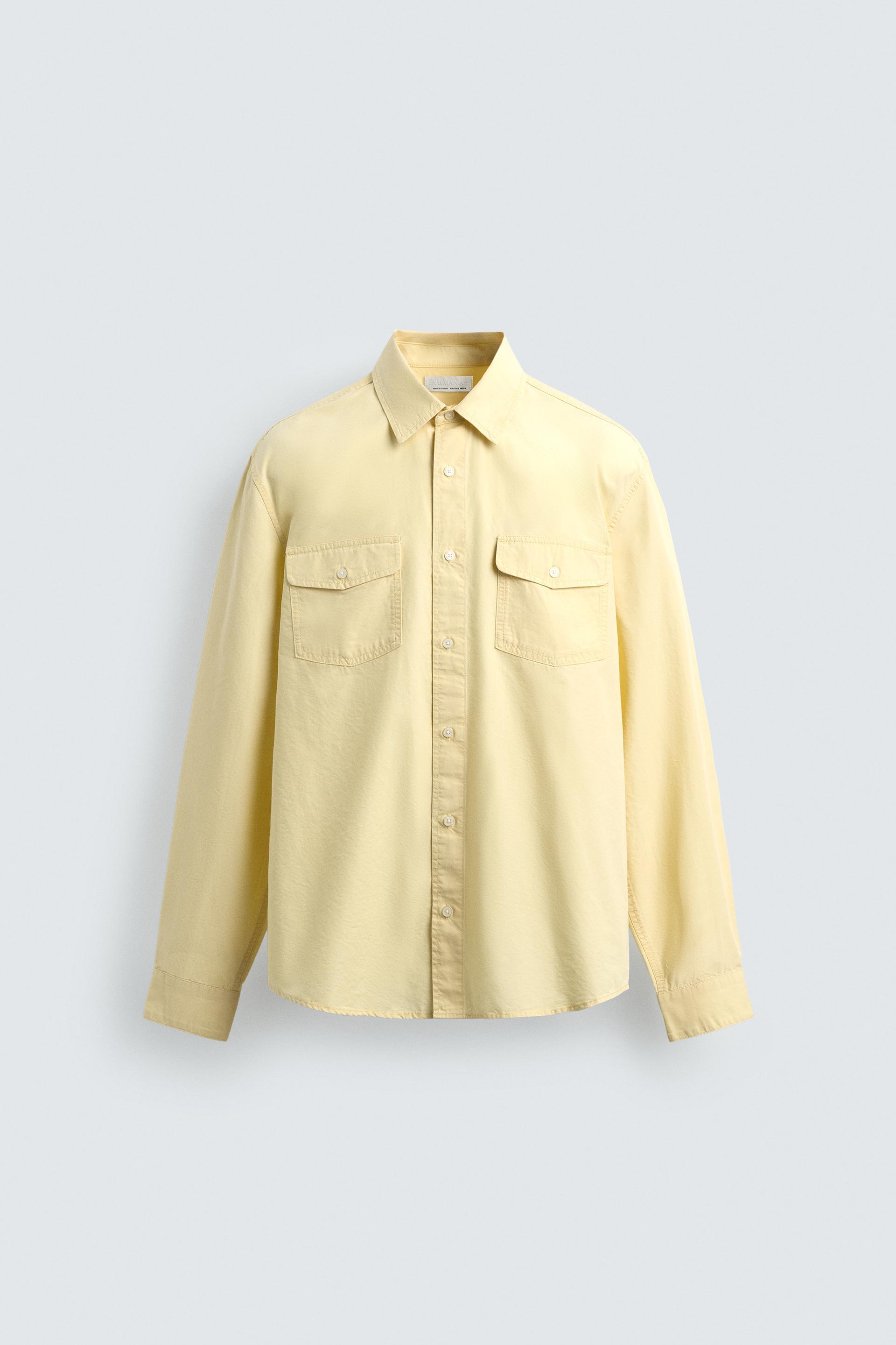COTTON - LYOCELL POCKET SHIRT by ZARA