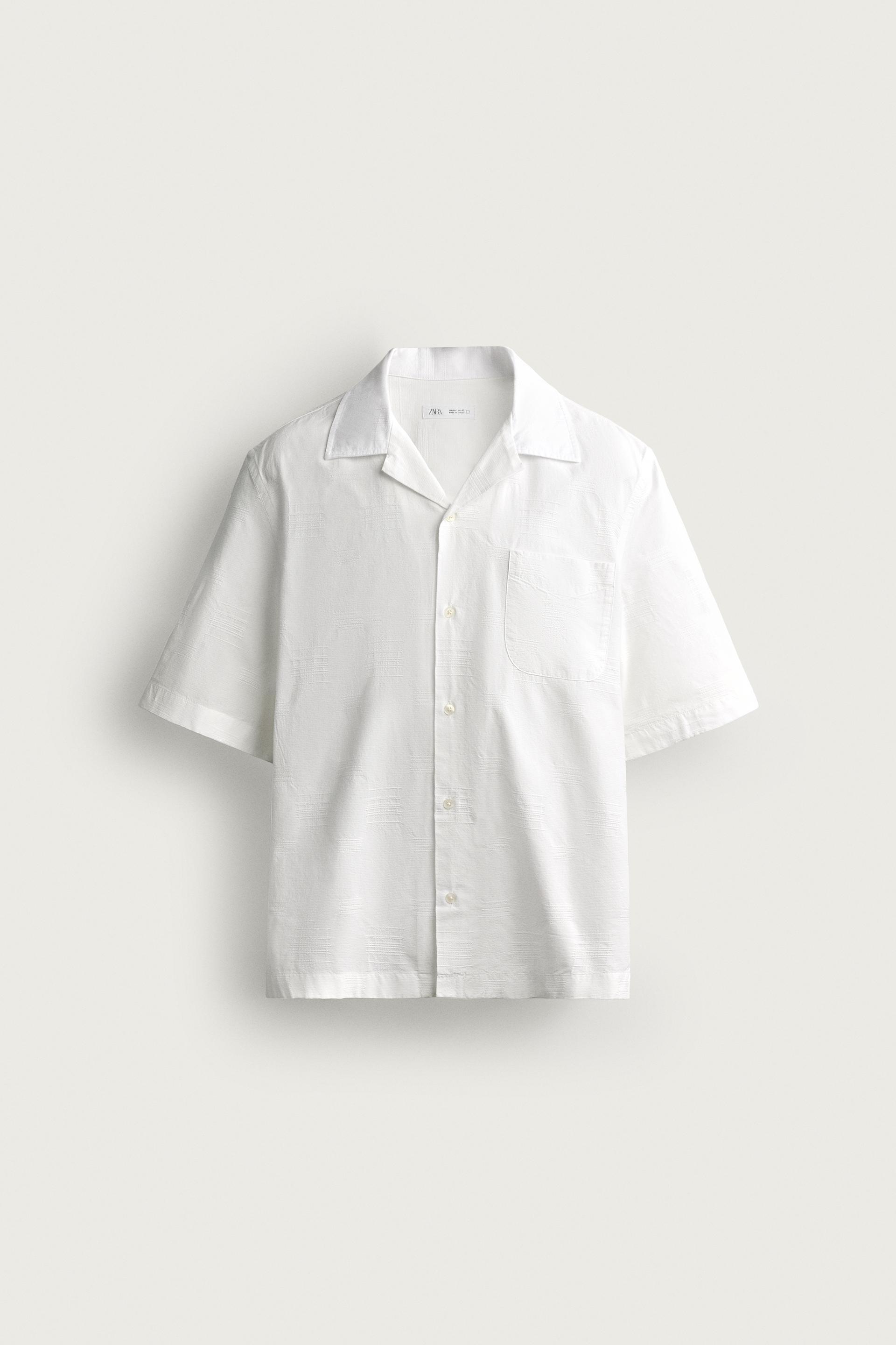 COTTON-VISCOSE JACQUARD SHIRT by ZARA