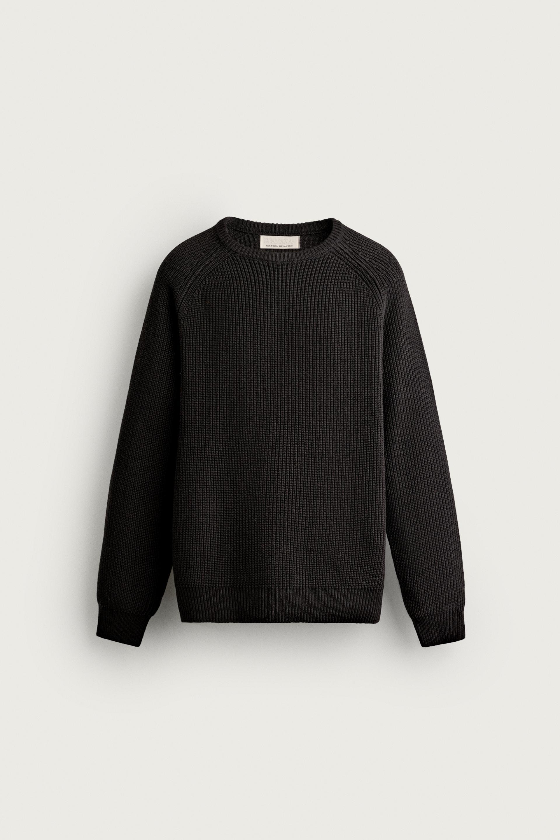 COTTON-WOOL PURL KNIT JUMPER by ZARA
